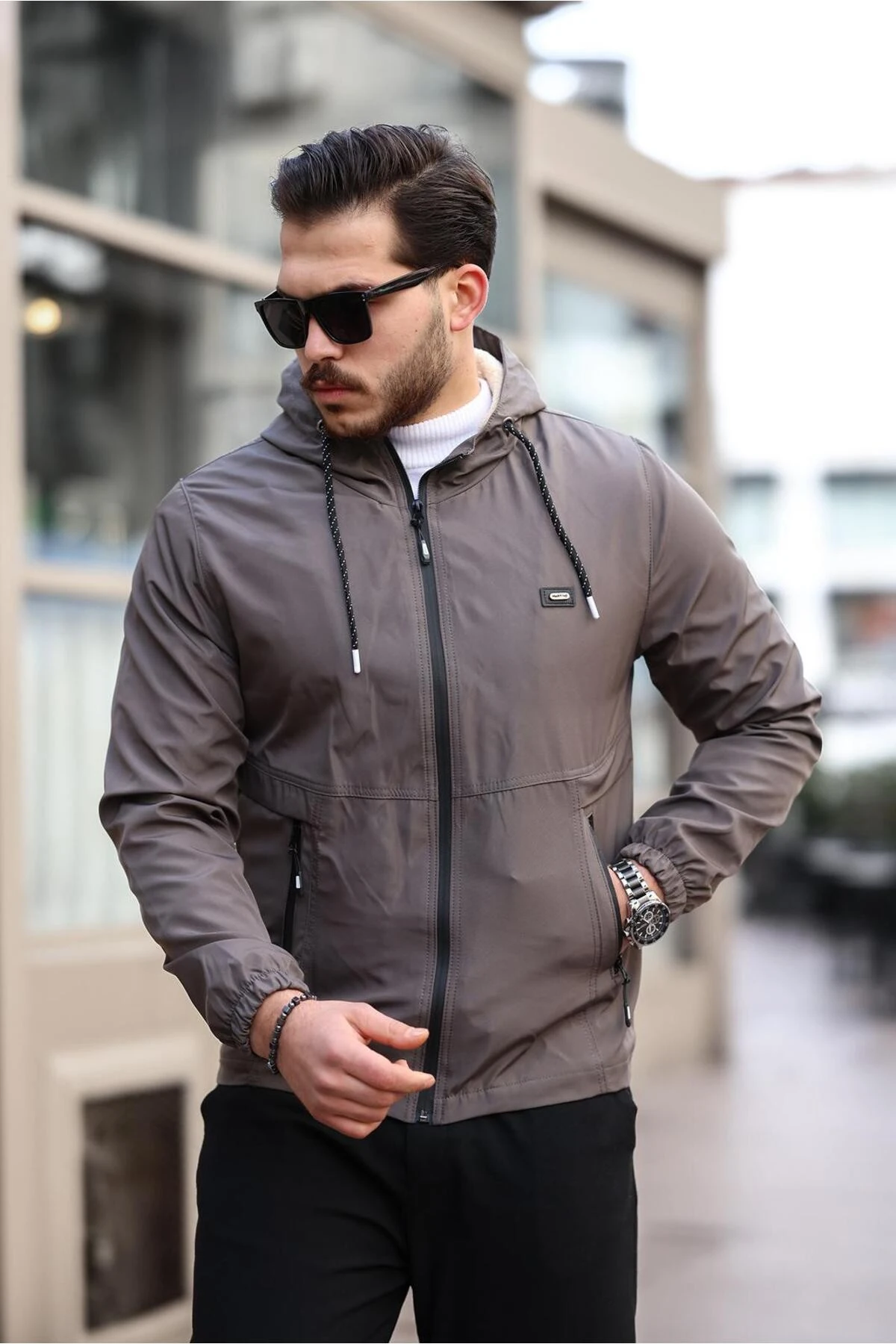 BLUESMODA İÇİ FULL PELUŞ SUYA DAYANIKLI KAPÜŞONLU MONT