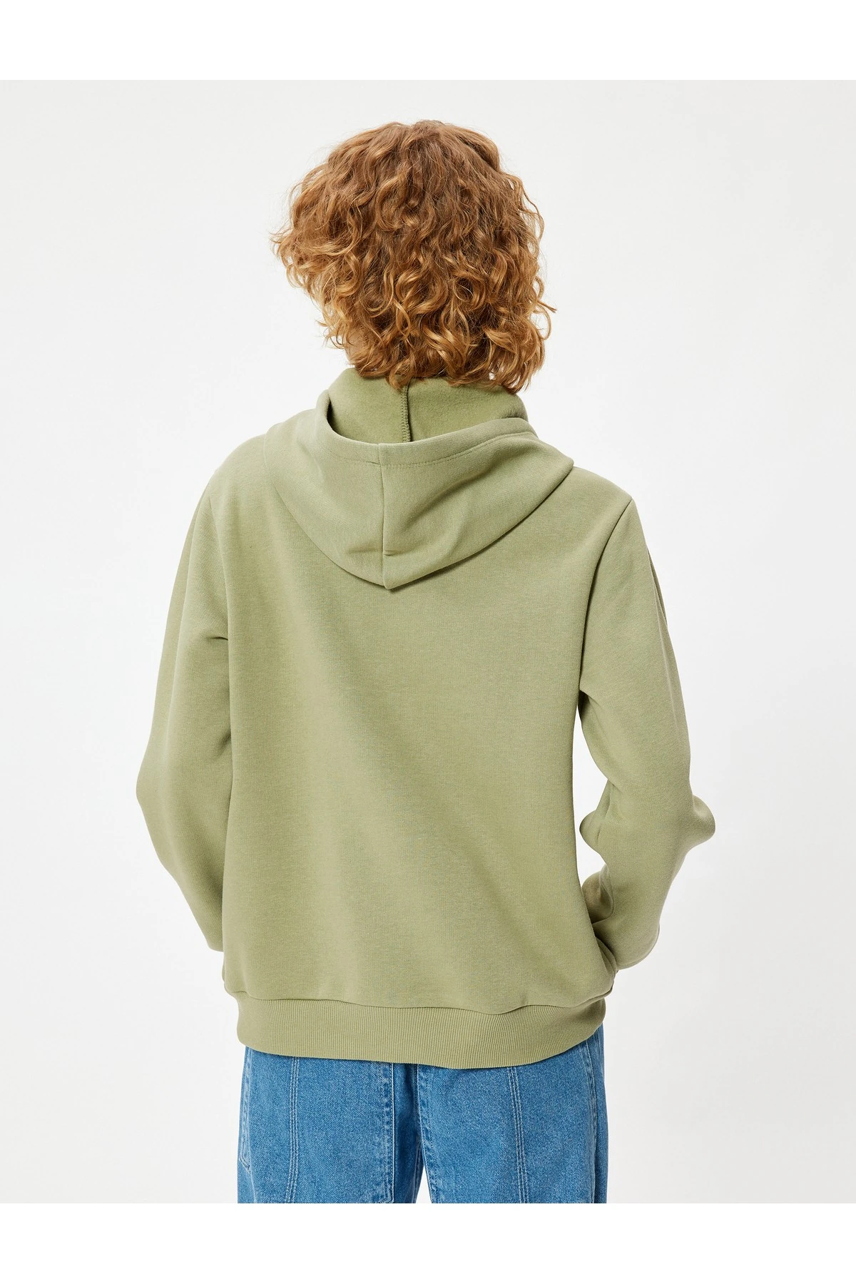 Şardonlu Oversize Kapüşonlu Sweatshirt Panda İşlemeli Kanguru Cepli