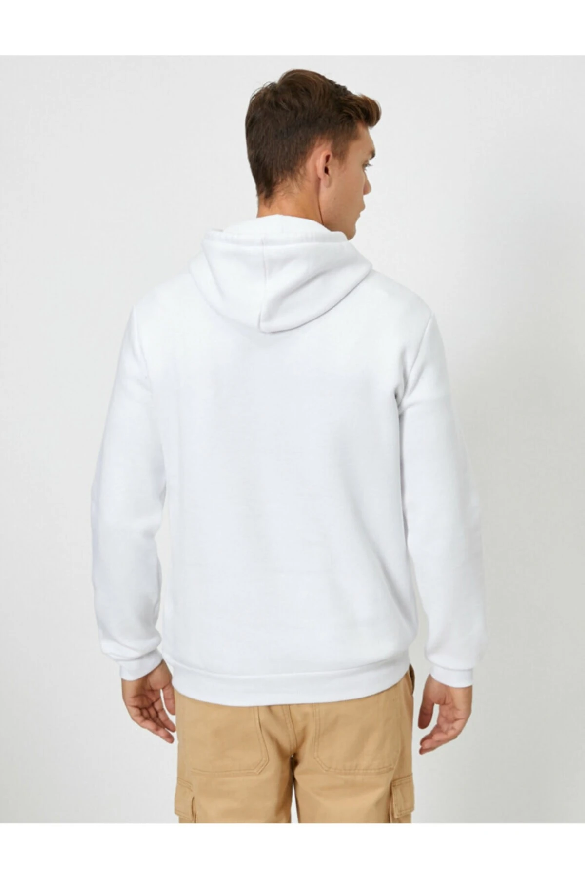 Erkek Siyah Uzun Kollu Kapüsonlu Sweatshirt