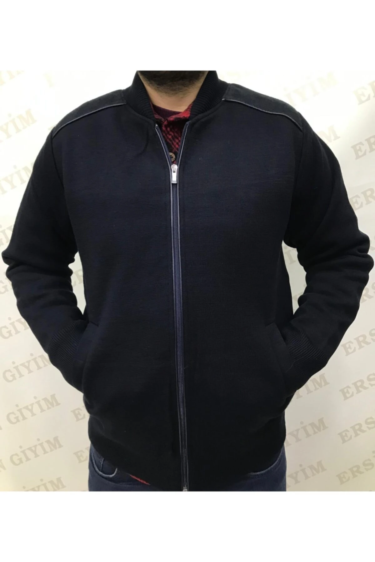 Erkek Füme Klasik İçi Astarlı Hırka