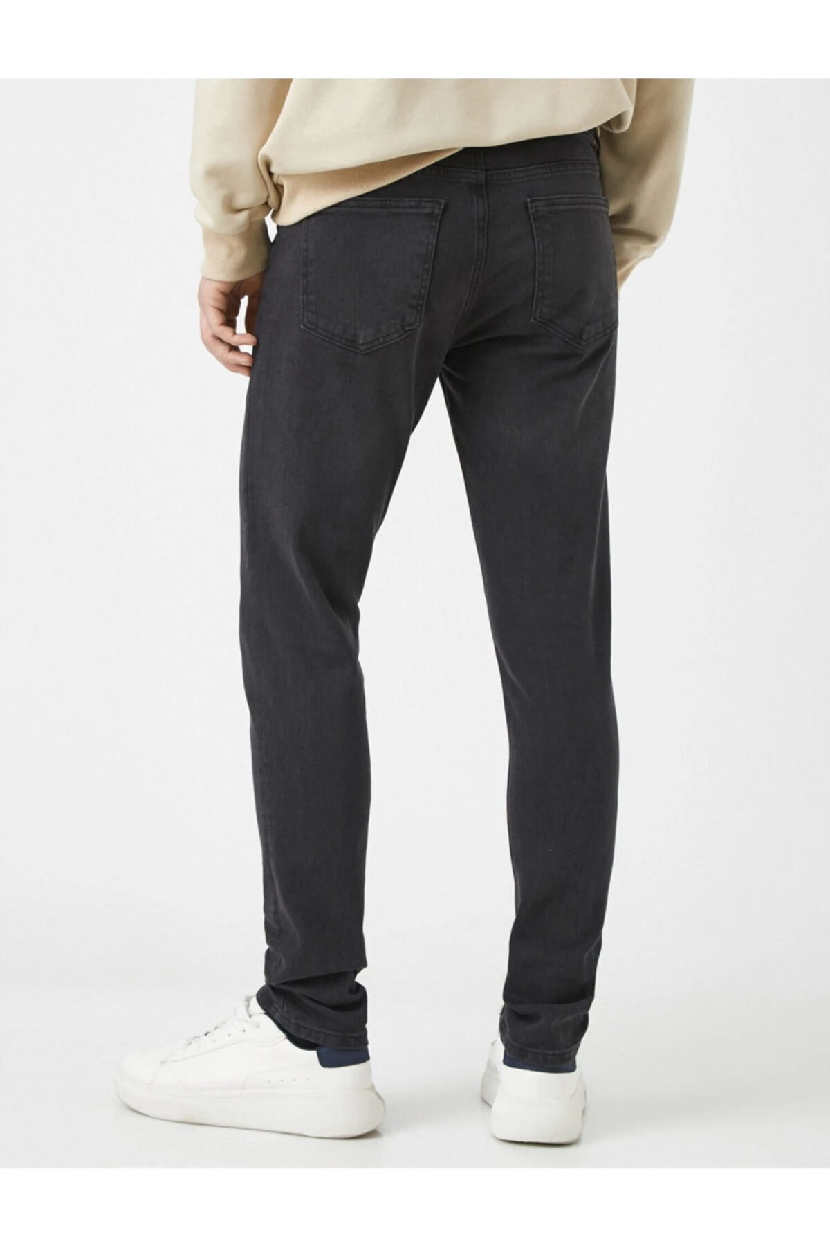 Erkek Antrasit Cepli Jeans