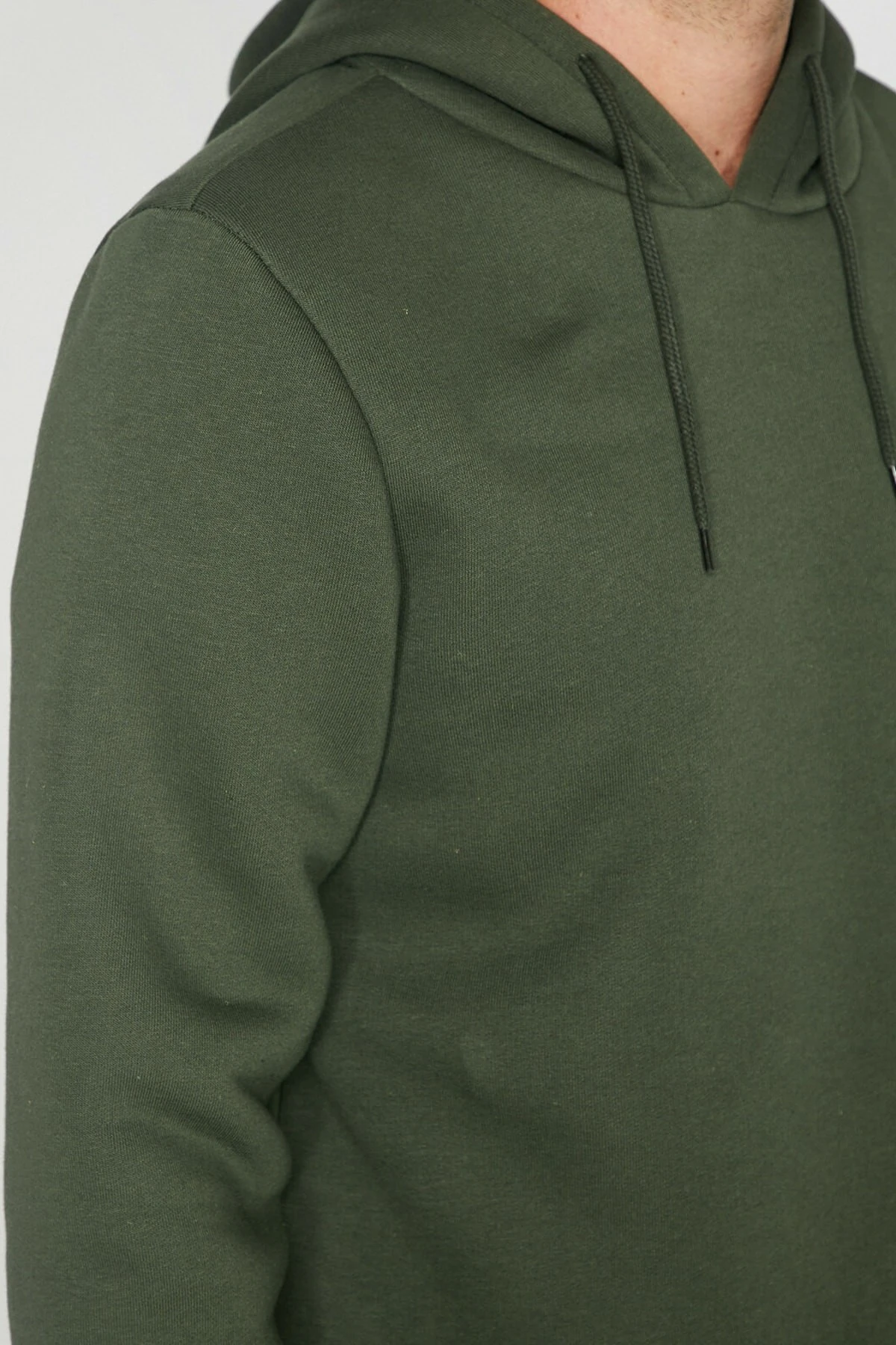 Erkek Gri Kapüsonlu Sweatshirt 0KAM71593LK