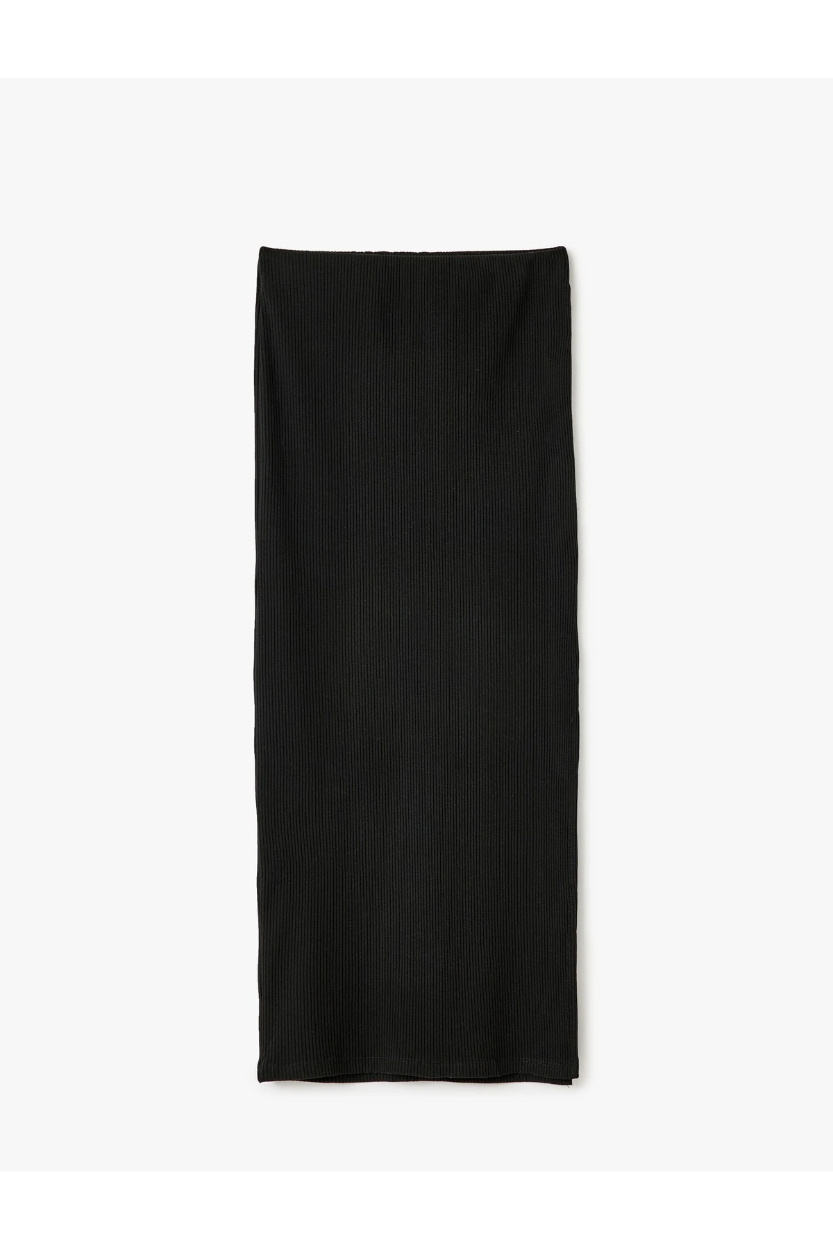 Yırtmaç Detaylı Beli Lastikli Siyah Kadın Etek 5SAL70019IK