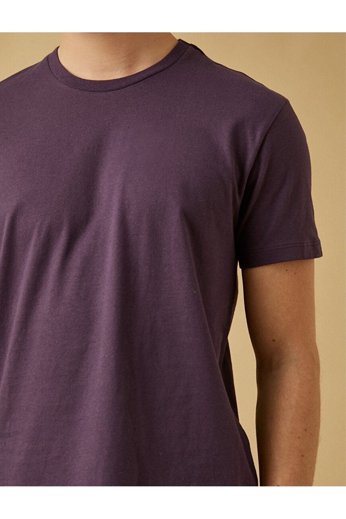 2yam12136lk Erkek T-shirt Mor