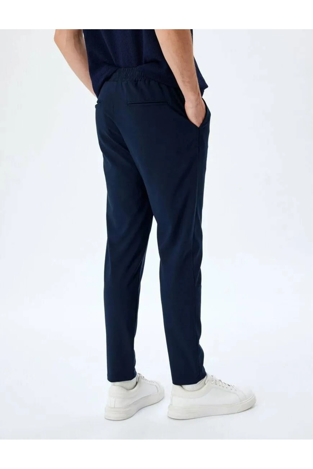 Slim Fit Cep Detaylı Lacivert Erkek Eşofman Altı 5SAM40031HW