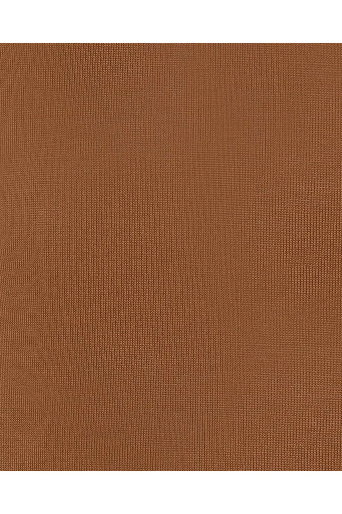 Süvari Yün Akrilik Düz Yarım Balıkçı Kahverengi Erkek Triko