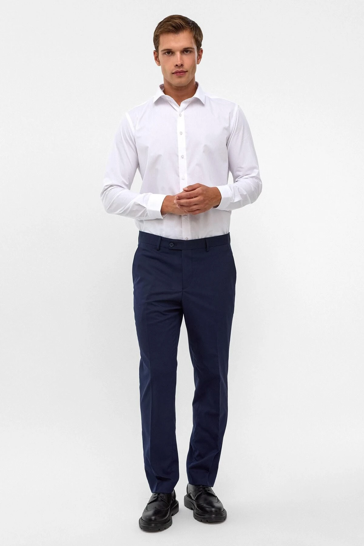 Antrasit Regular Düz Pantolon