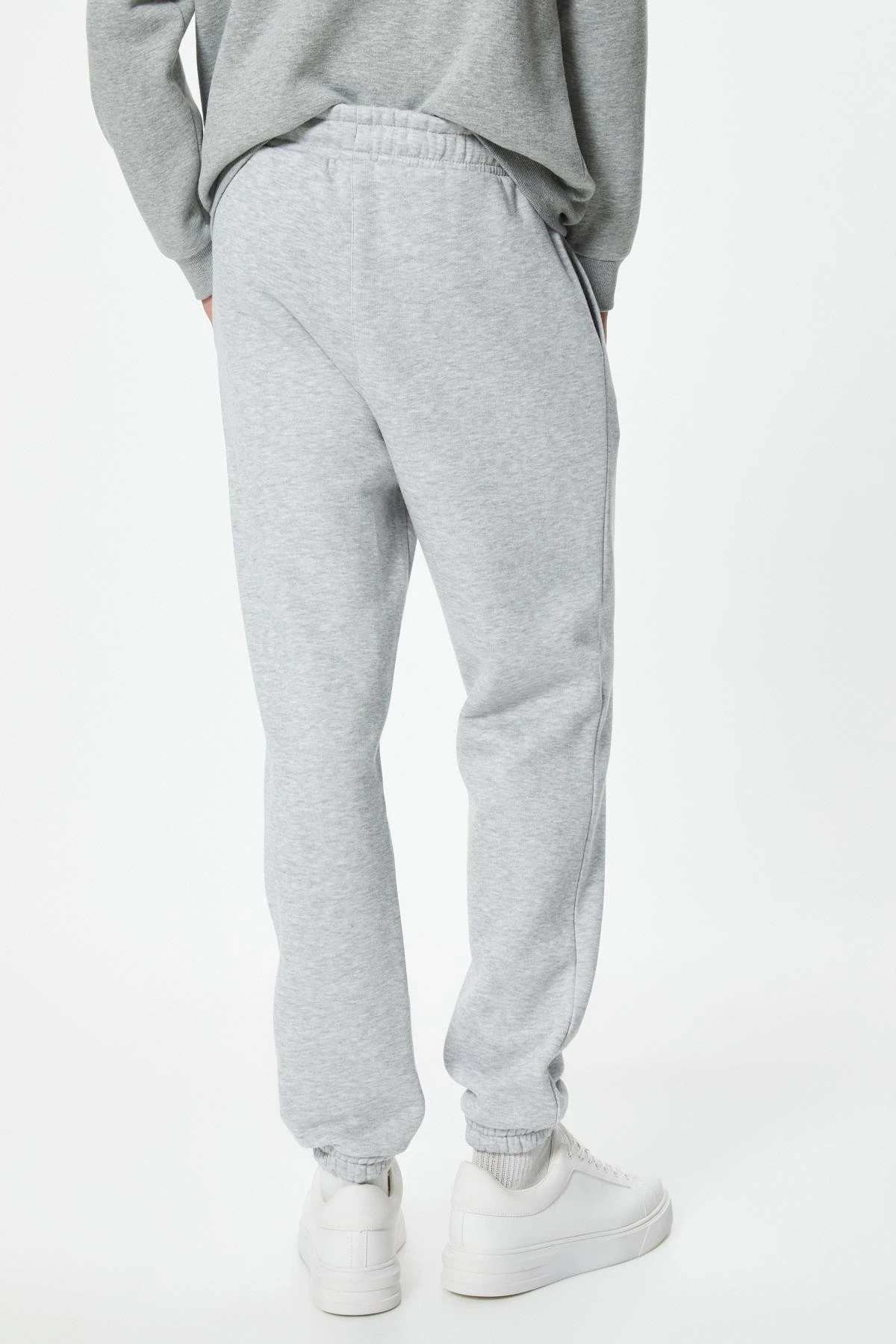 Beli Bağcıklı Cep Detaylı Şardonlu Jogger Kışlık Eşofman Altı