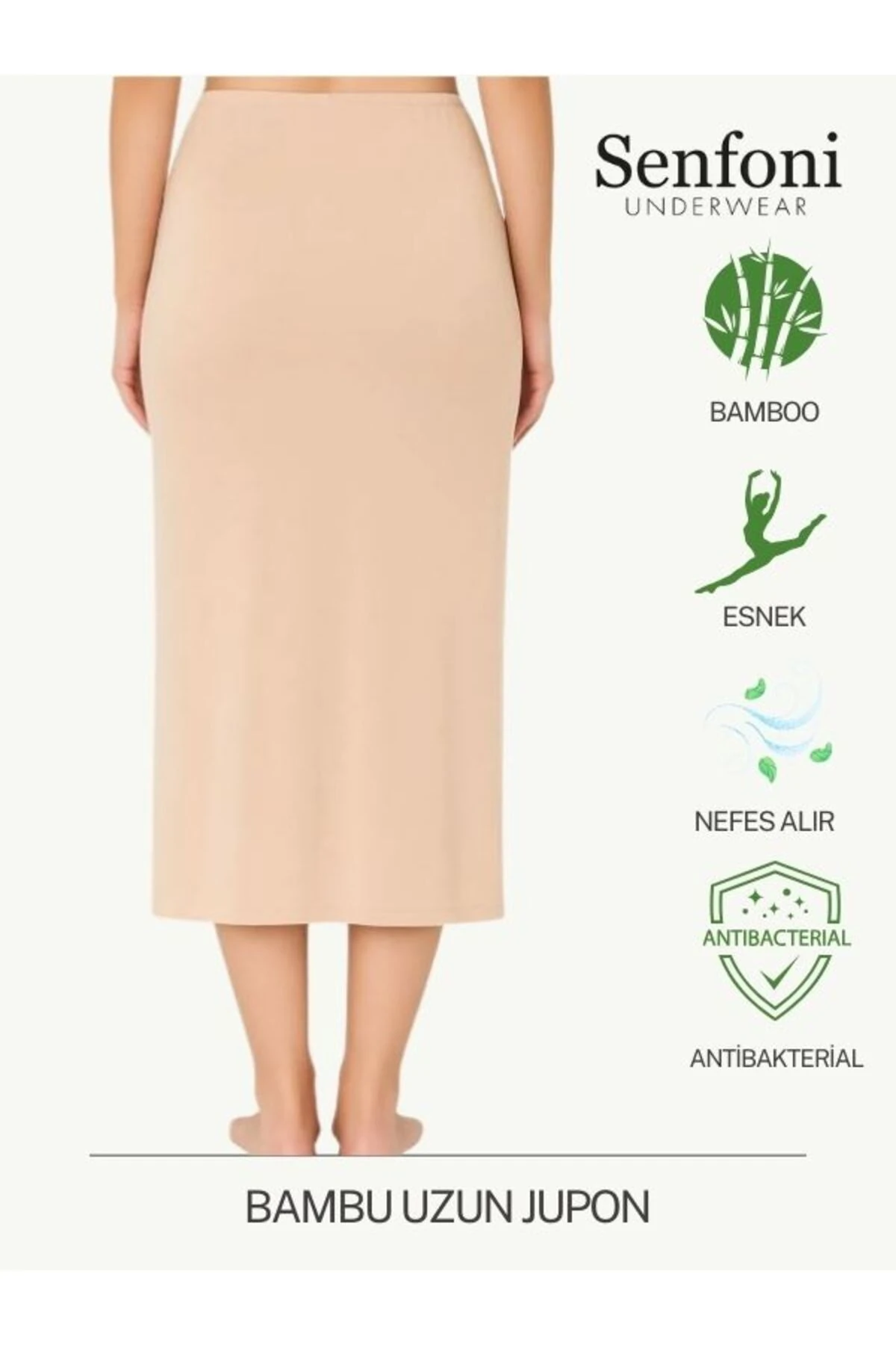 MODA BAMBU JUPON NEFES ALABİLİR KUMAŞ UZUN ETEK ASTARI