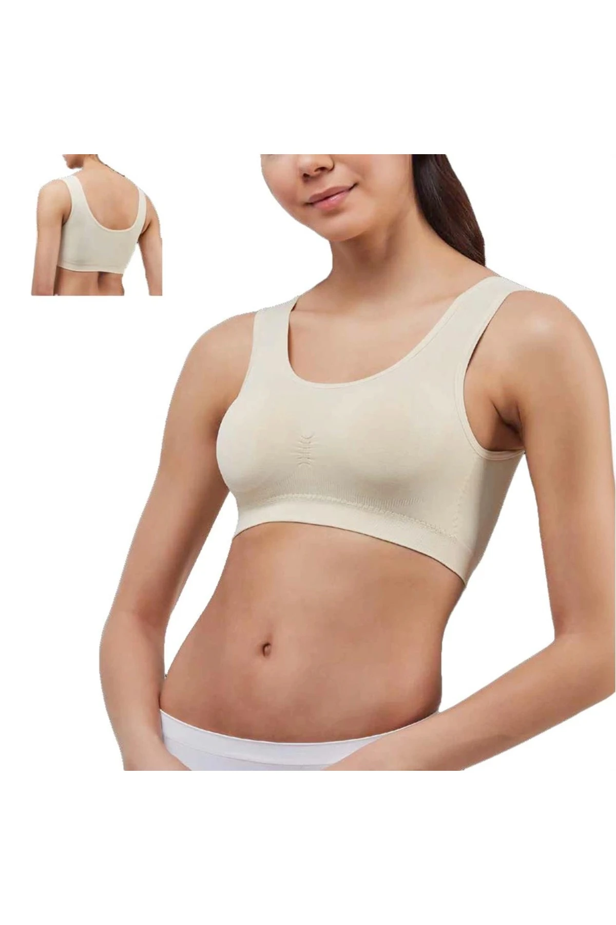 Kadın Beyaz Destekli Iç Giyim Büstiyer Atlet Sütyen