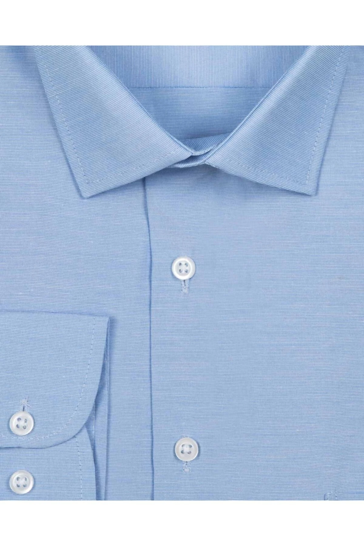 Süvari Flafil Açık Mavi Bol Kesim Erkek Gömlek