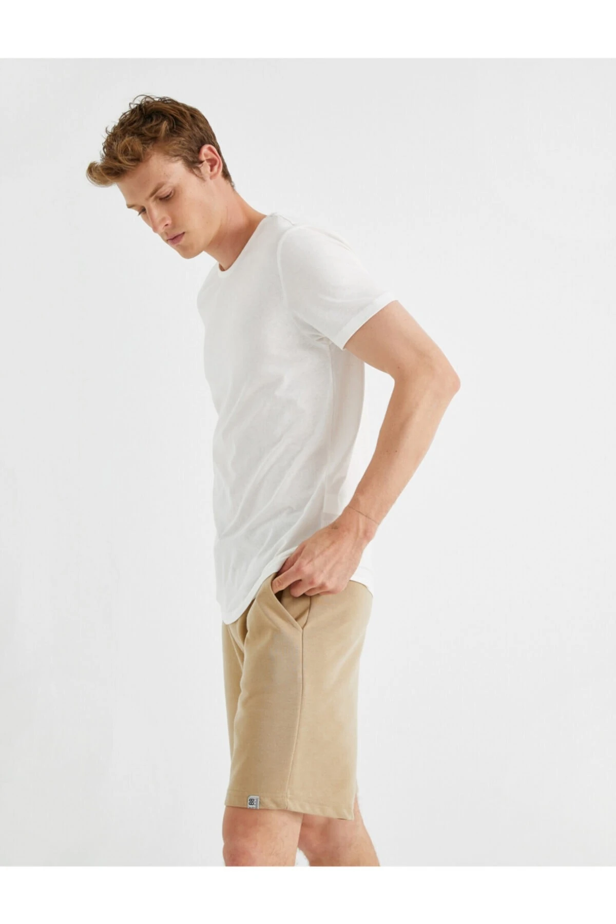 Erkek Bisiklet Yaka Tisört Pamuklu