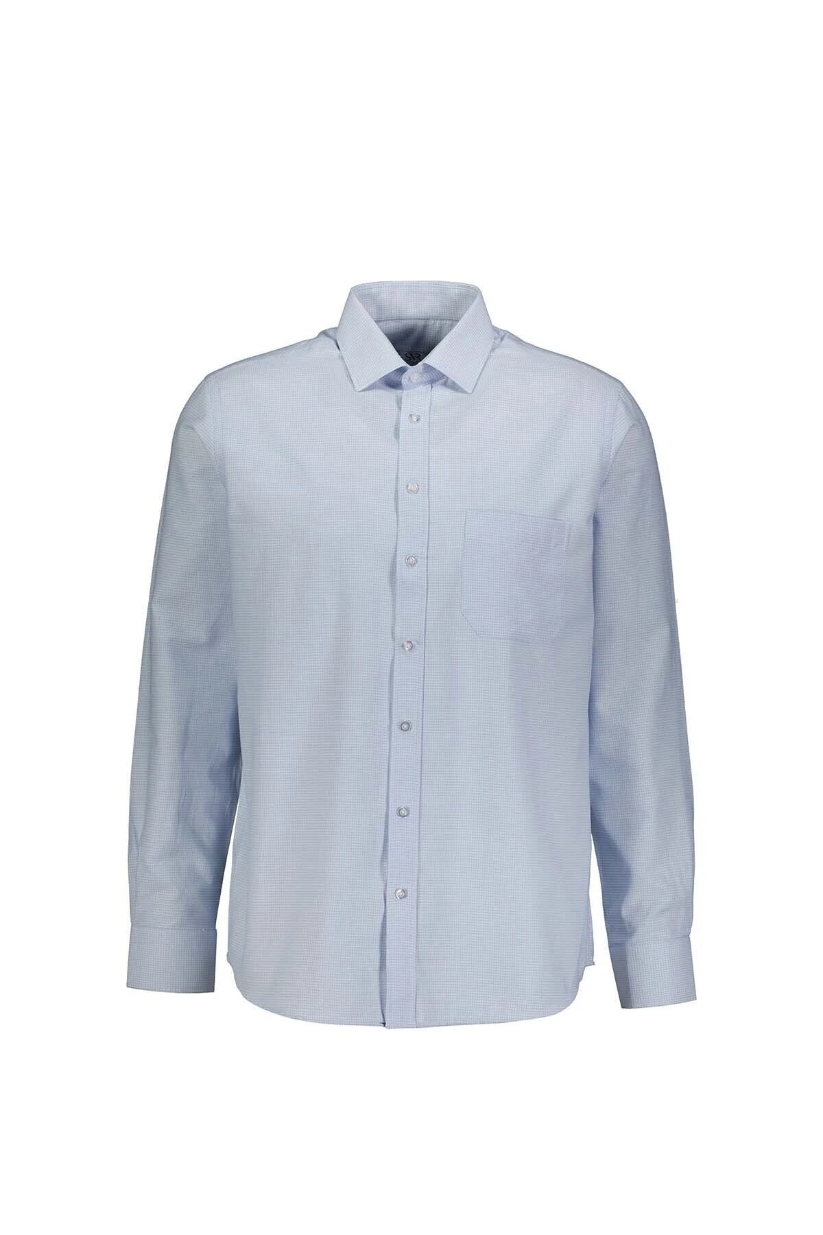 Armürlü Regular Buz Mavisi Erkek Gömlek Gm2025300030