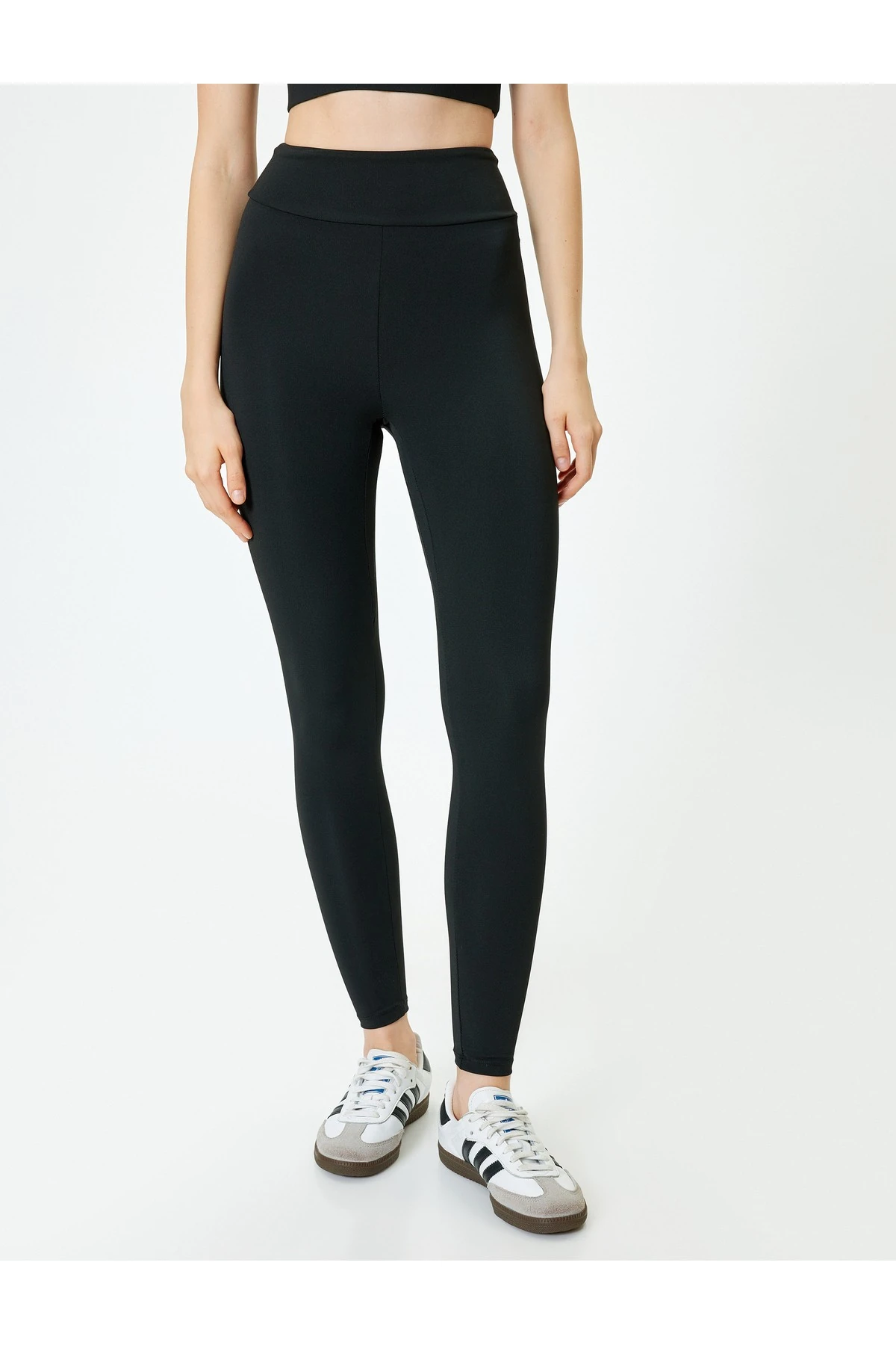 Basic Spor Tayt Yüksek Bel Dar Kalıp İnterlok