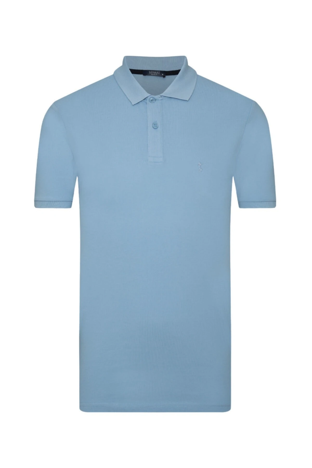 Bol Kesim Lacivert Polo Yaka Erkek Tişört