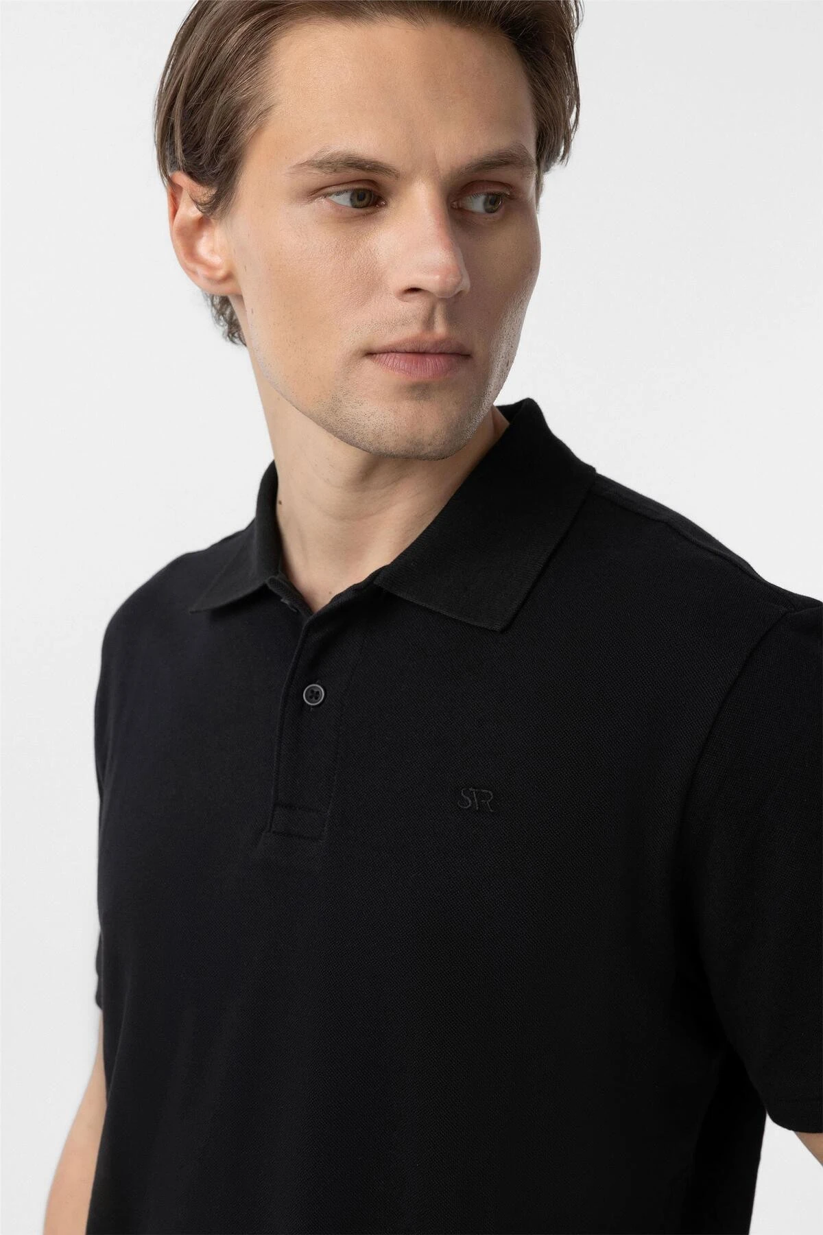 Haki Regular Düz Polo Yaka Tişört