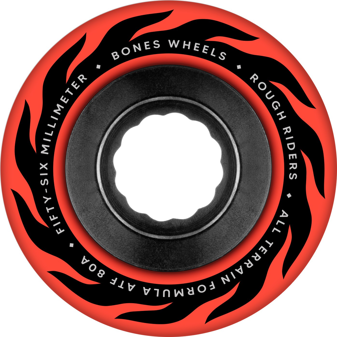 Bones ATF Rough Rider Eternal Flame 56MM 80A Red Wheels