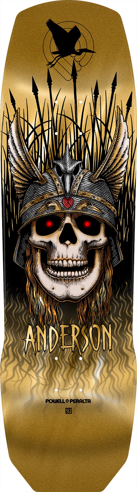 Powell Peralta 9.13 Pro Andy Anderson Heron Gold Deck