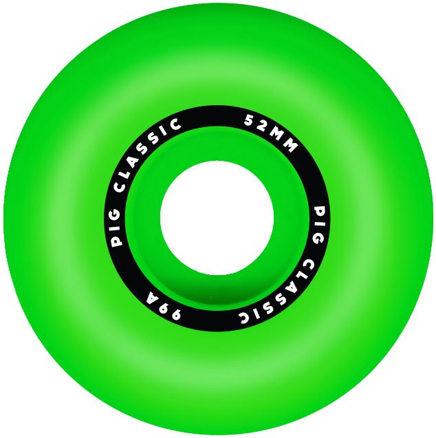 Pig Classic 52MM Green Wheels