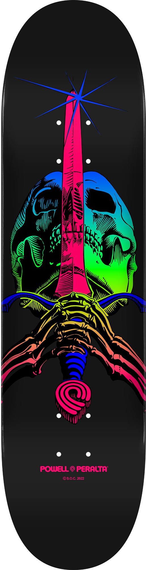 Powell Peralta 8.25 Skull & Sword Neon Green Fade Deck Profesyonel Kaykay Tahtası
