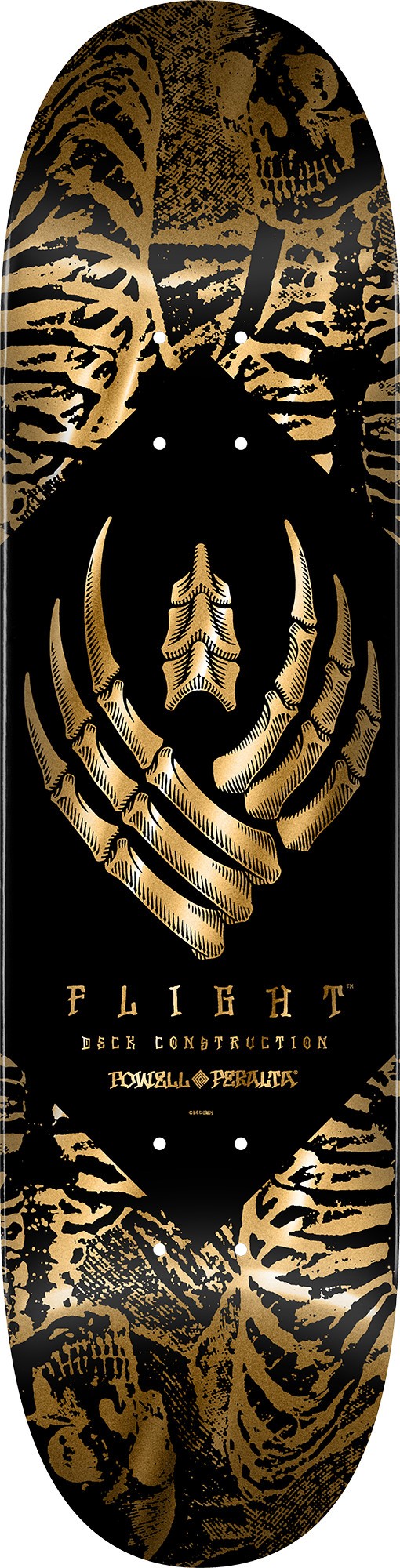 FLIGHT ® Powell Peralta 8.63 Skeleton Gold Foil Deck Kaykay Tahtası