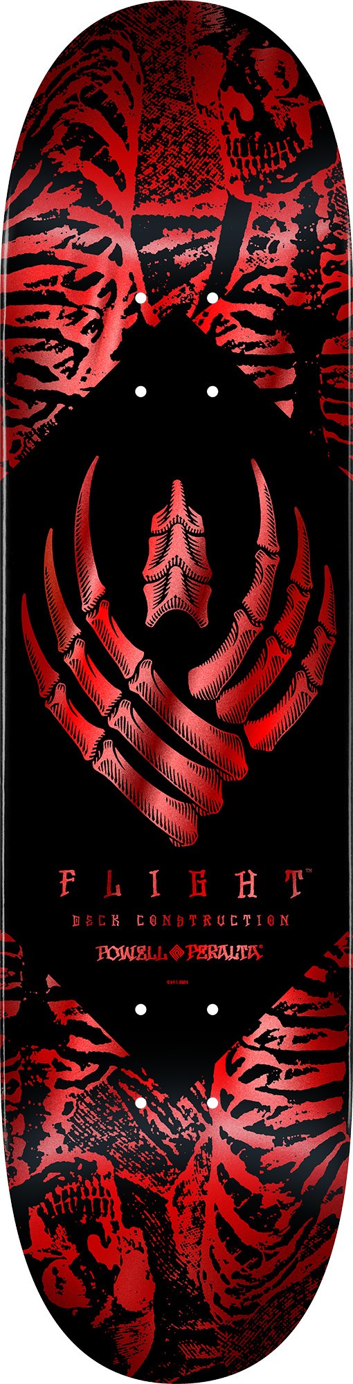 FLIGHT ® Powell Peralta 8.38 Skeleton Red Foil Deck Kaykay Tahtası