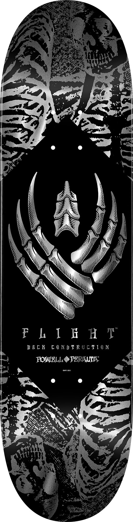 FLIGHT ® Powell Peralta 8.25 Skeleton Silver Foil Deck Kaykay Tahtası