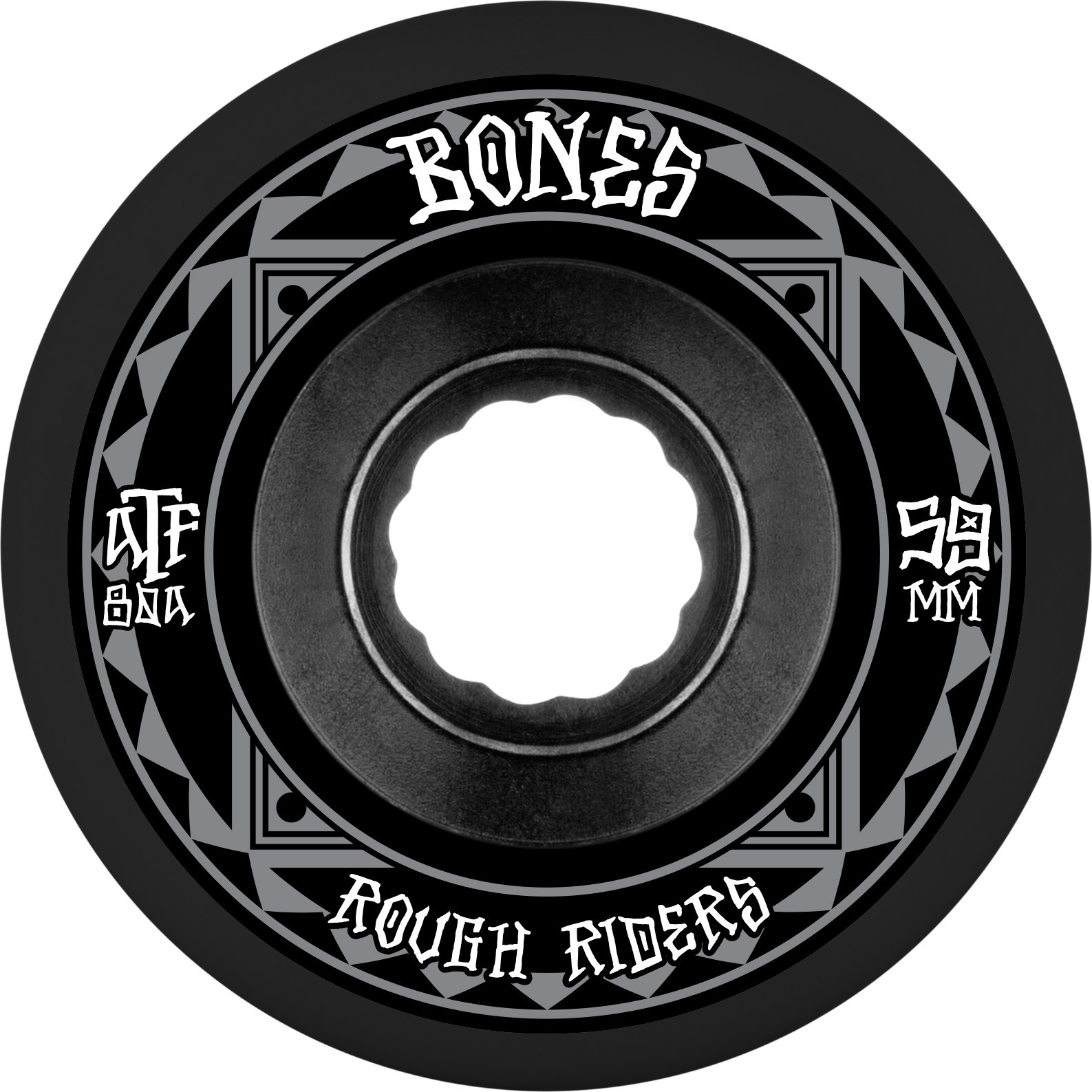 Bones ATF Rough Rider Runners 59MM 80 A Black Kaykay Tekerlek Seti 