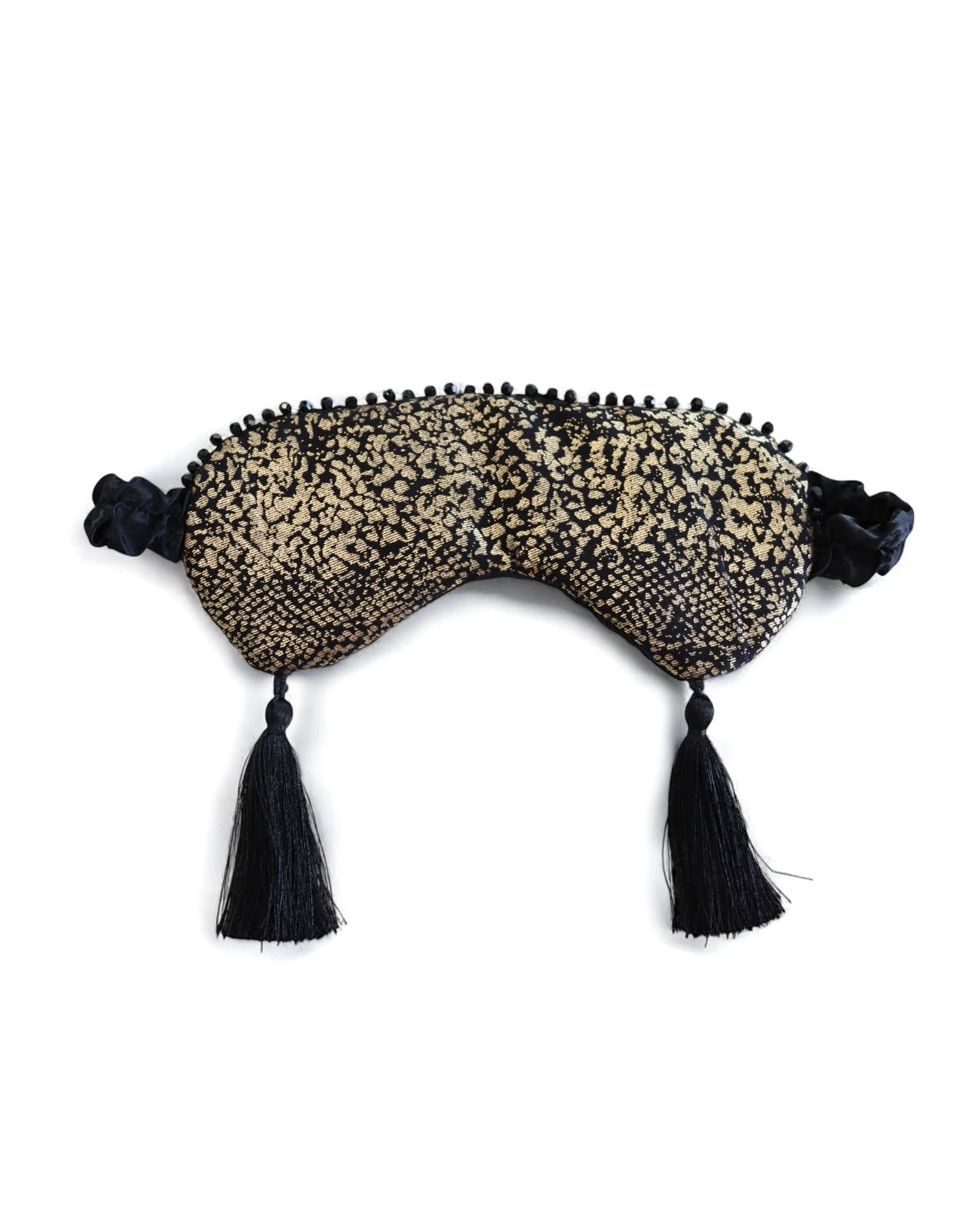 Uyku Maskesi – Gold Detaylı Taş İşlemeli Püsküllü | 888 Balance