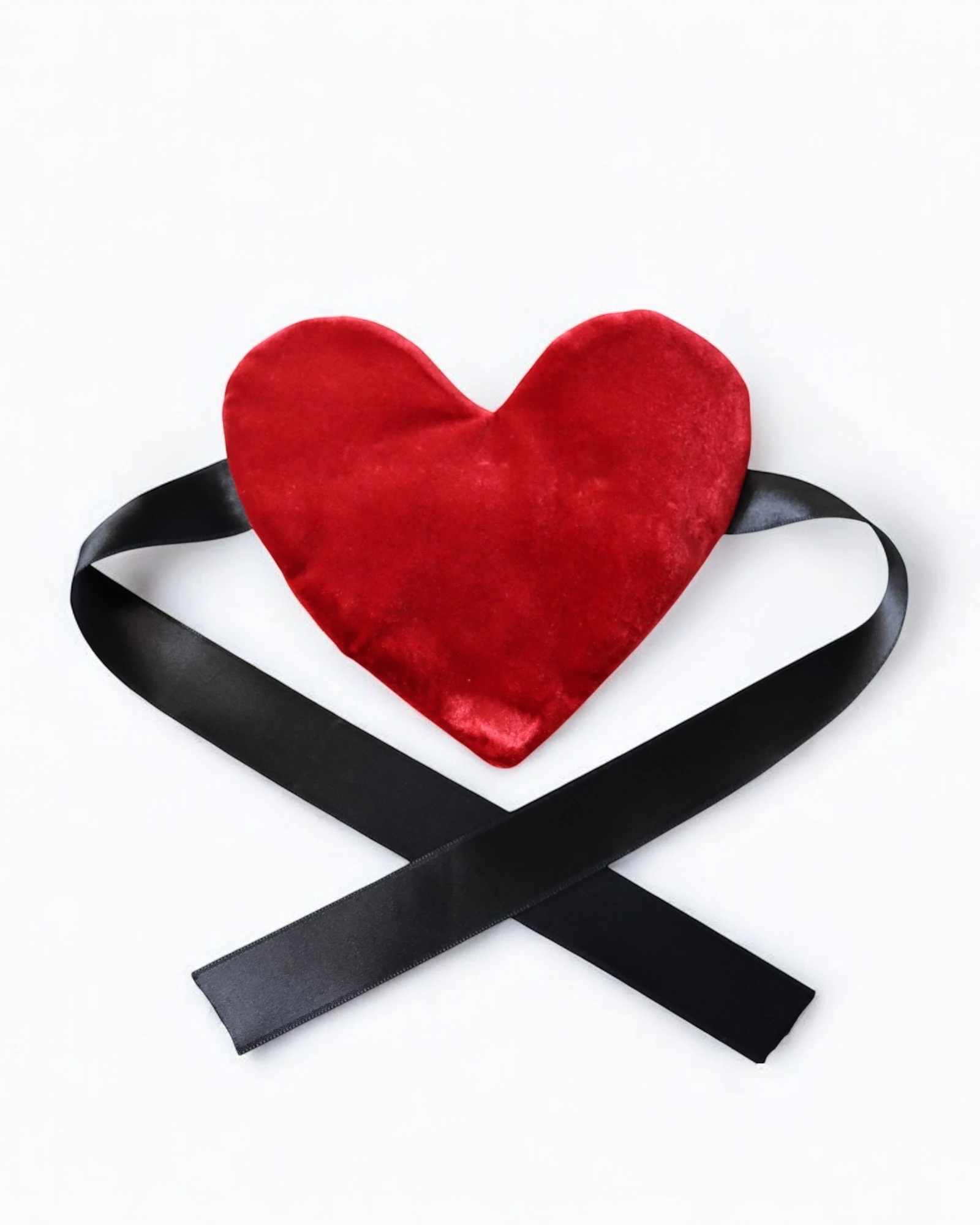 Uyku Maskesi - Kırmızı Kadife Kalpli | 888 Balance 