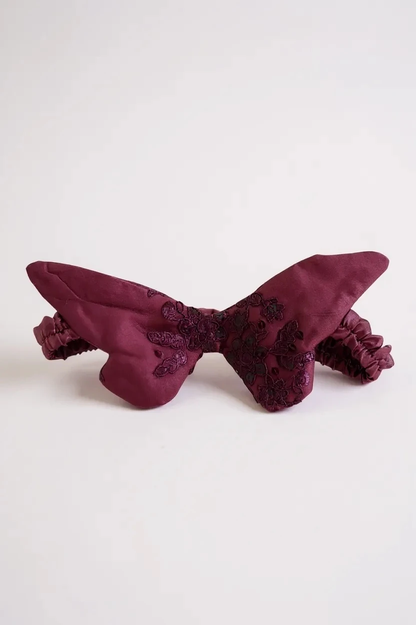 Uyku Maskesi – Mürdüm Dantelli Kelebek | 888 Balance 