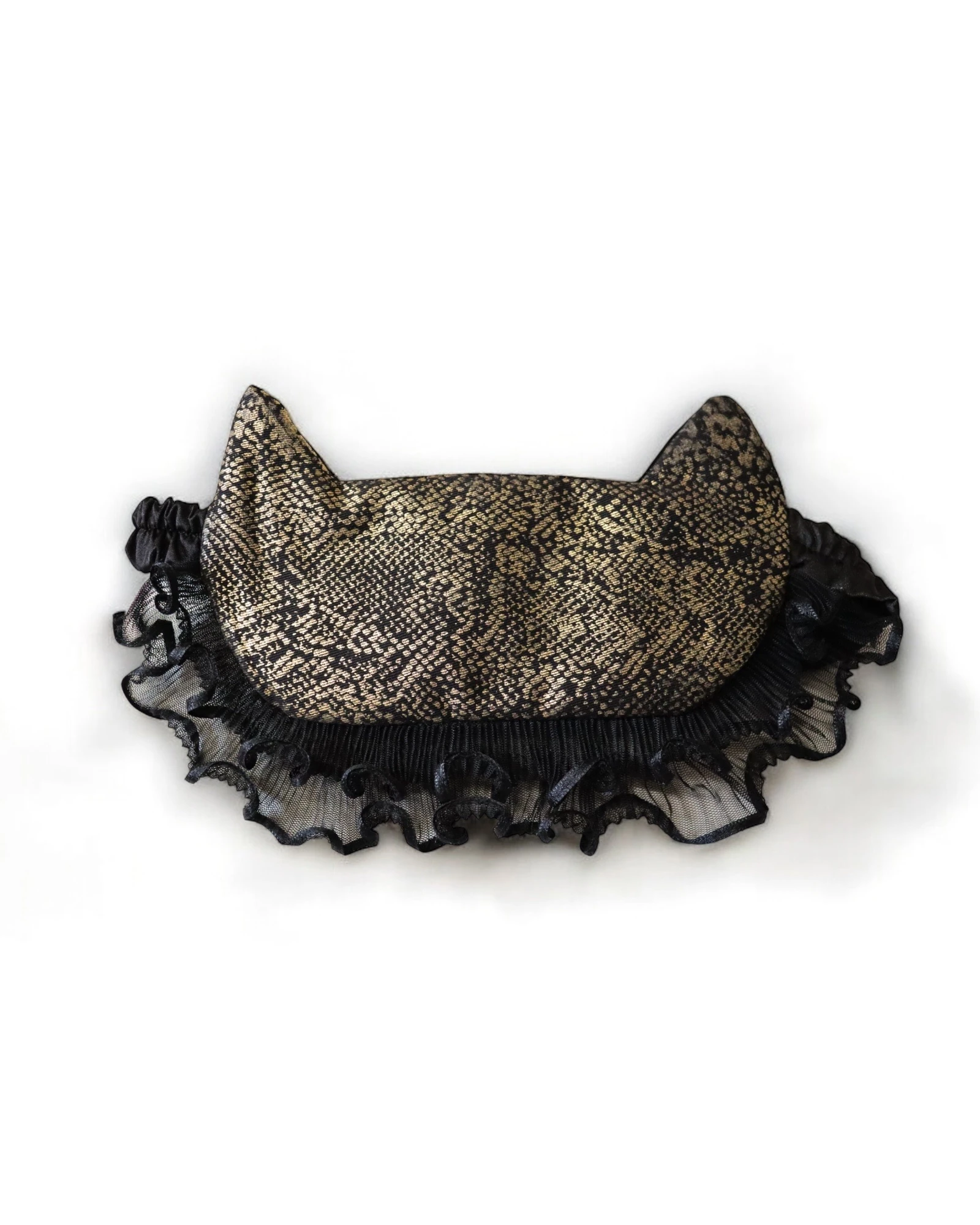 Uyku Maskesi – Gold Tül Detaylı Cat Style | 888 Balance