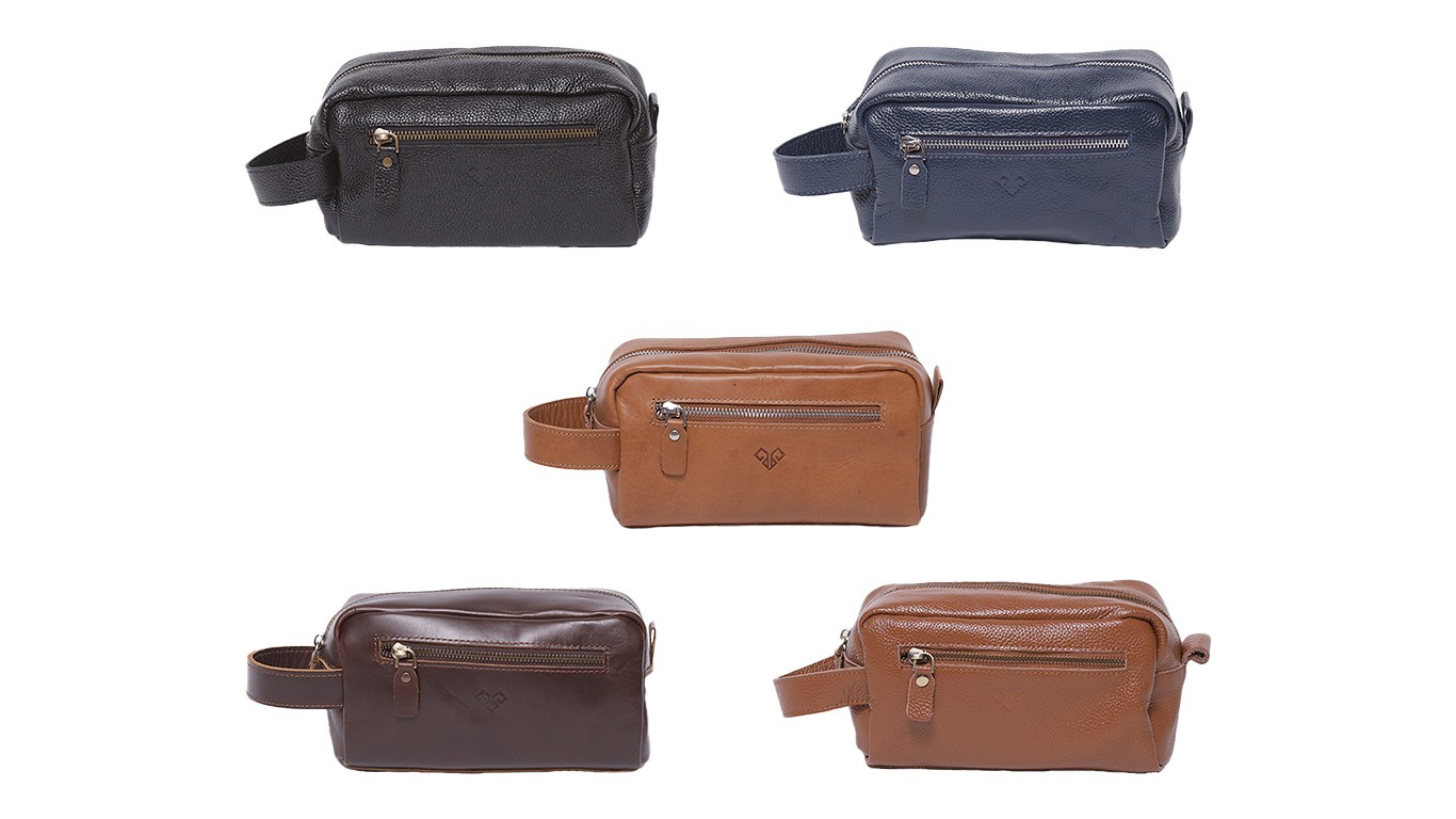  Dopp Kit Fermuarlı Çanta  - ACI KAHVERENGİ