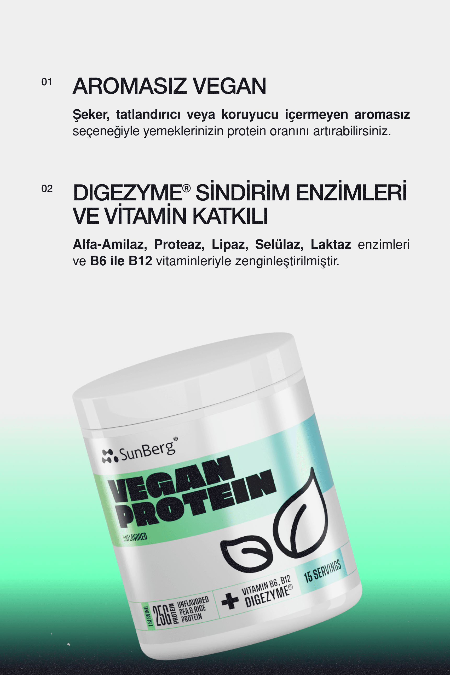 Aromasız Vegan Protein