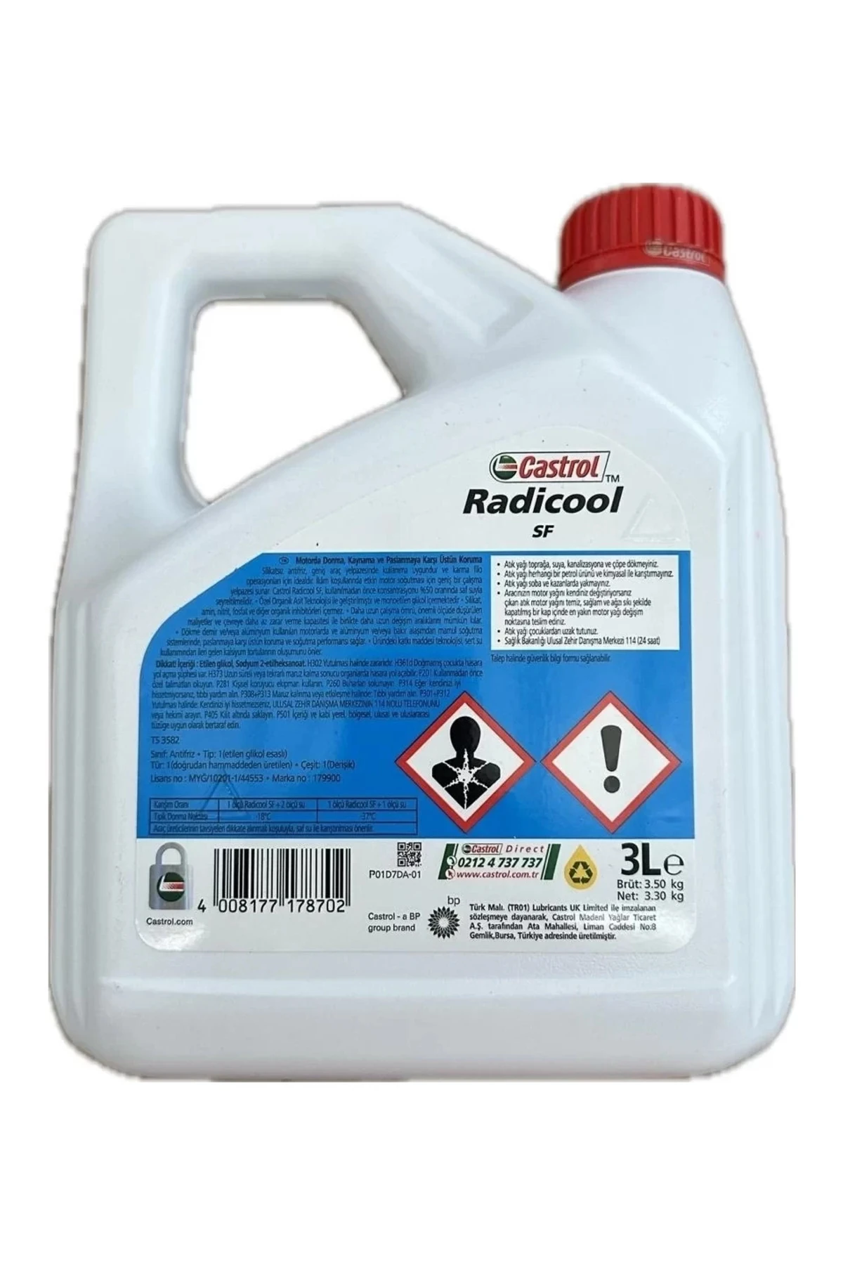 Radicool Sf Organik Kırmızı Konsantre Antifriz 3 Litre Antifiriz (ÜRETİM YILI 2024)