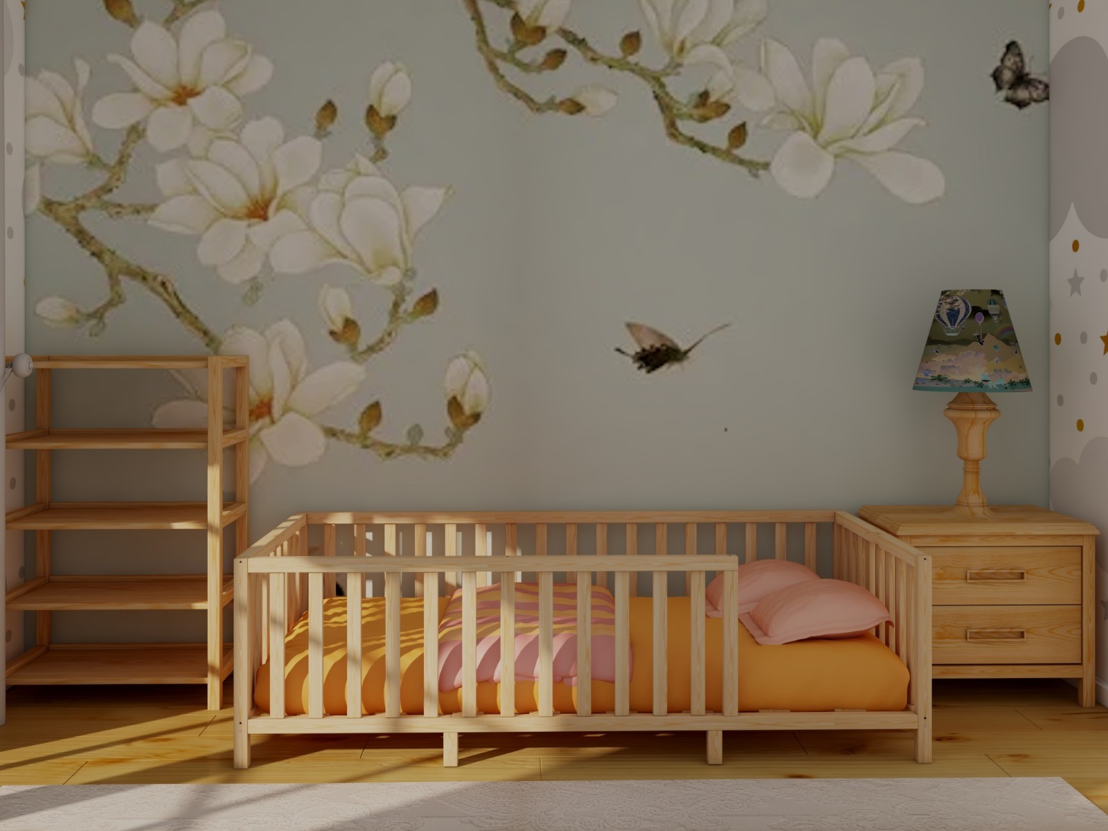 Chester - Montessori Natural Wood Bed 72 Cm Height
