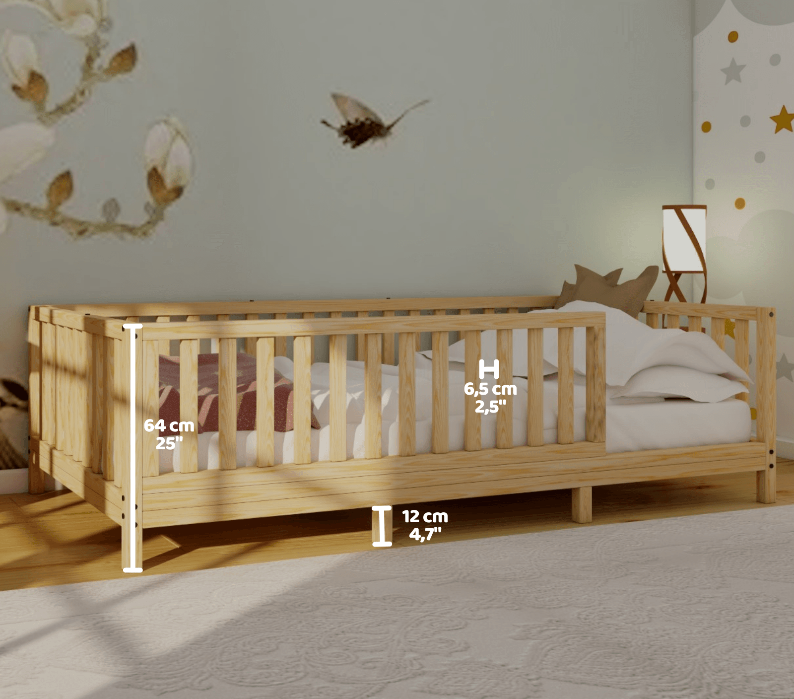 Play and Sleeping Area: Montessori Bed, Sofa