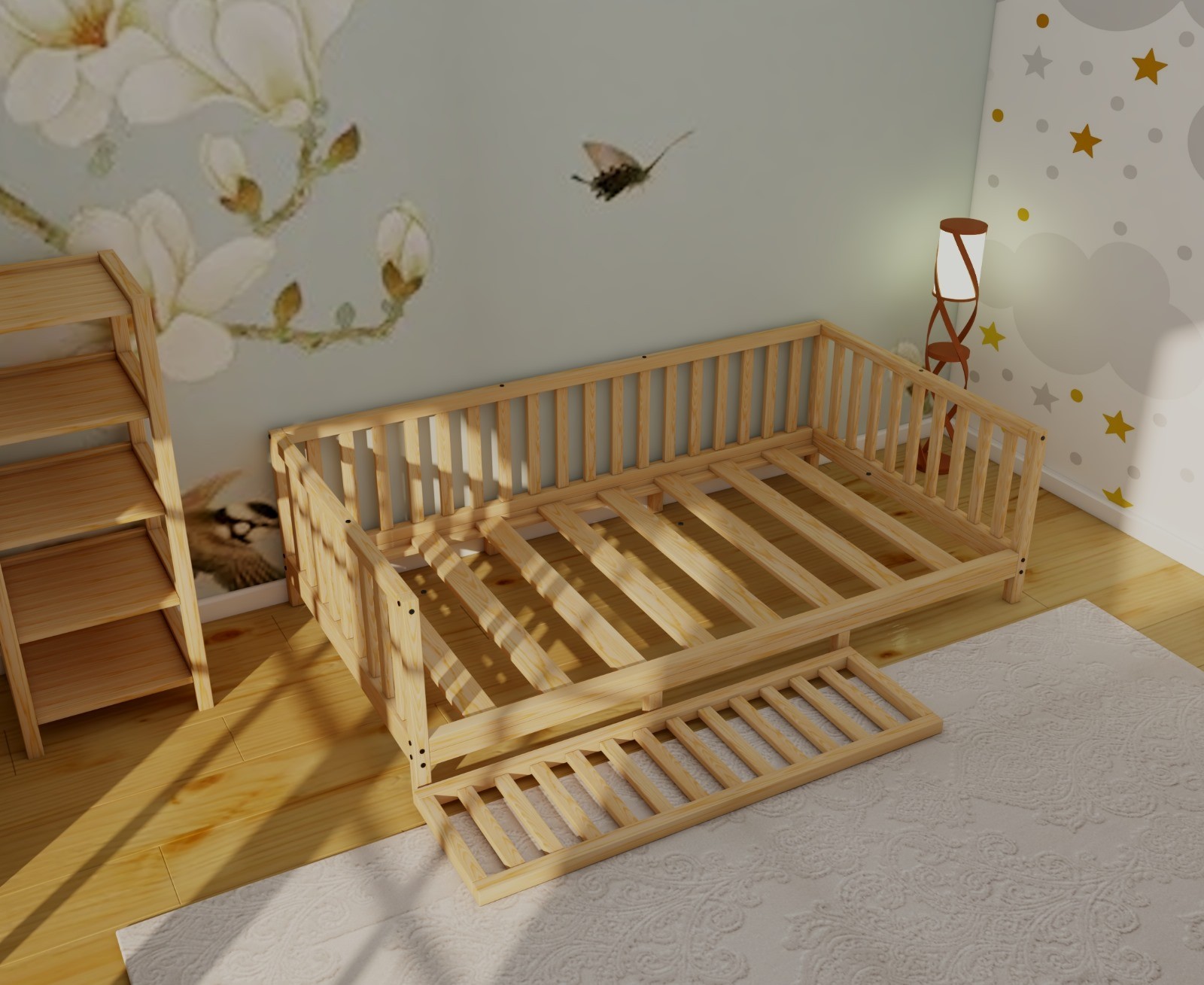 Play and Sleeping Area: Montessori Bed, Sofa