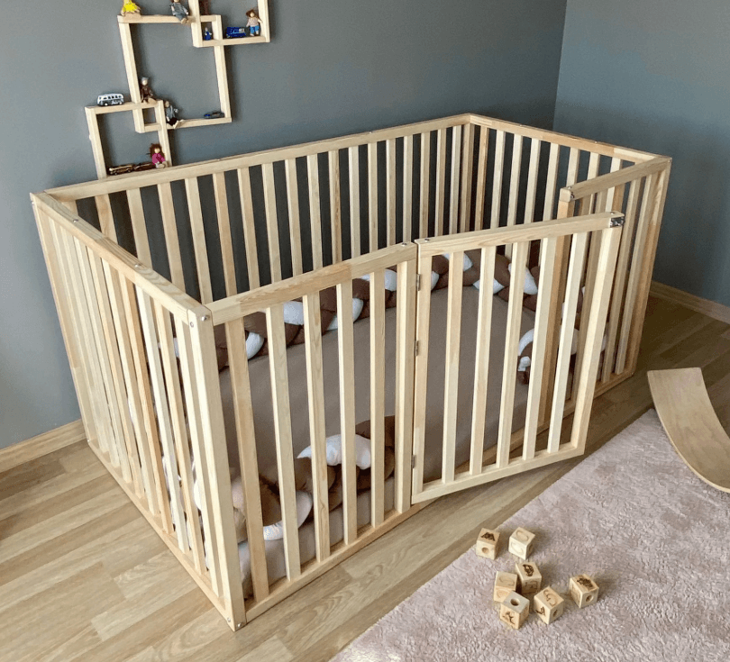 Wooden Montessori Bed Queen Slats 3,5 fit