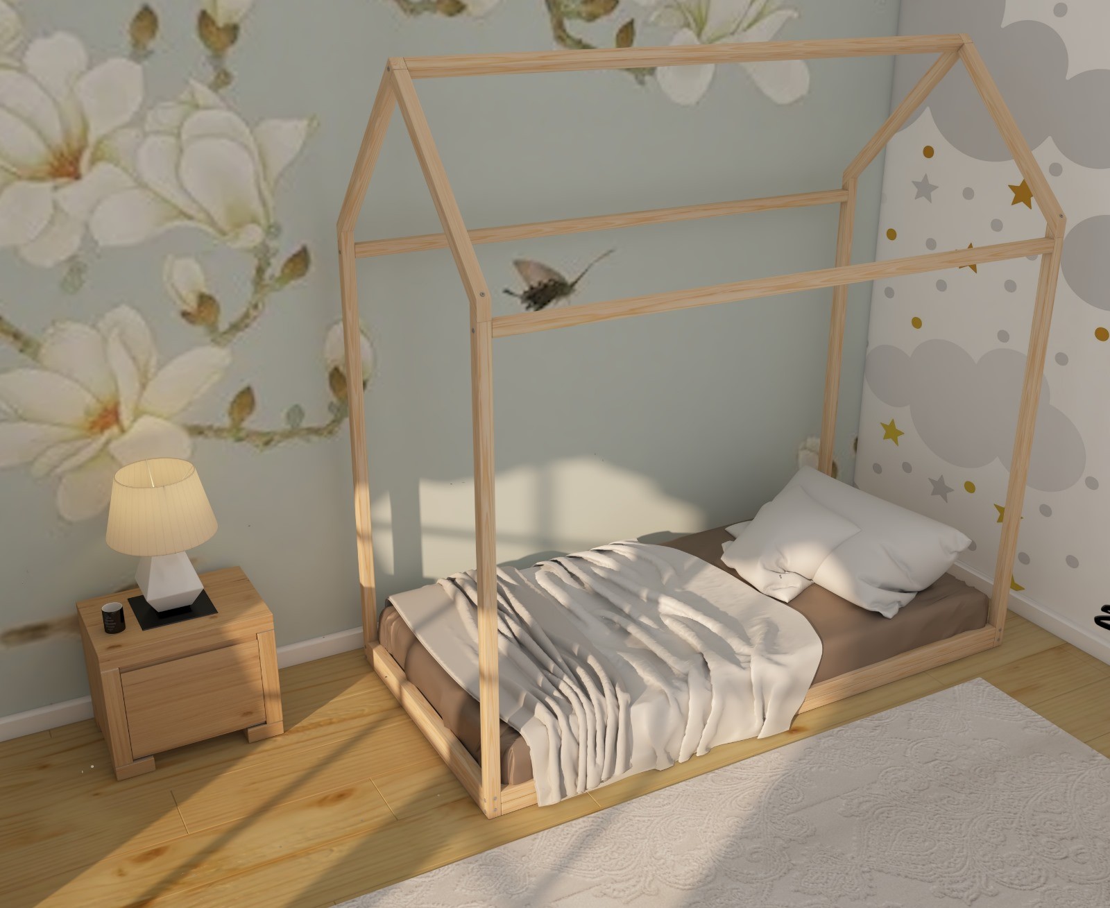 Montessori Roofed Floor Bed