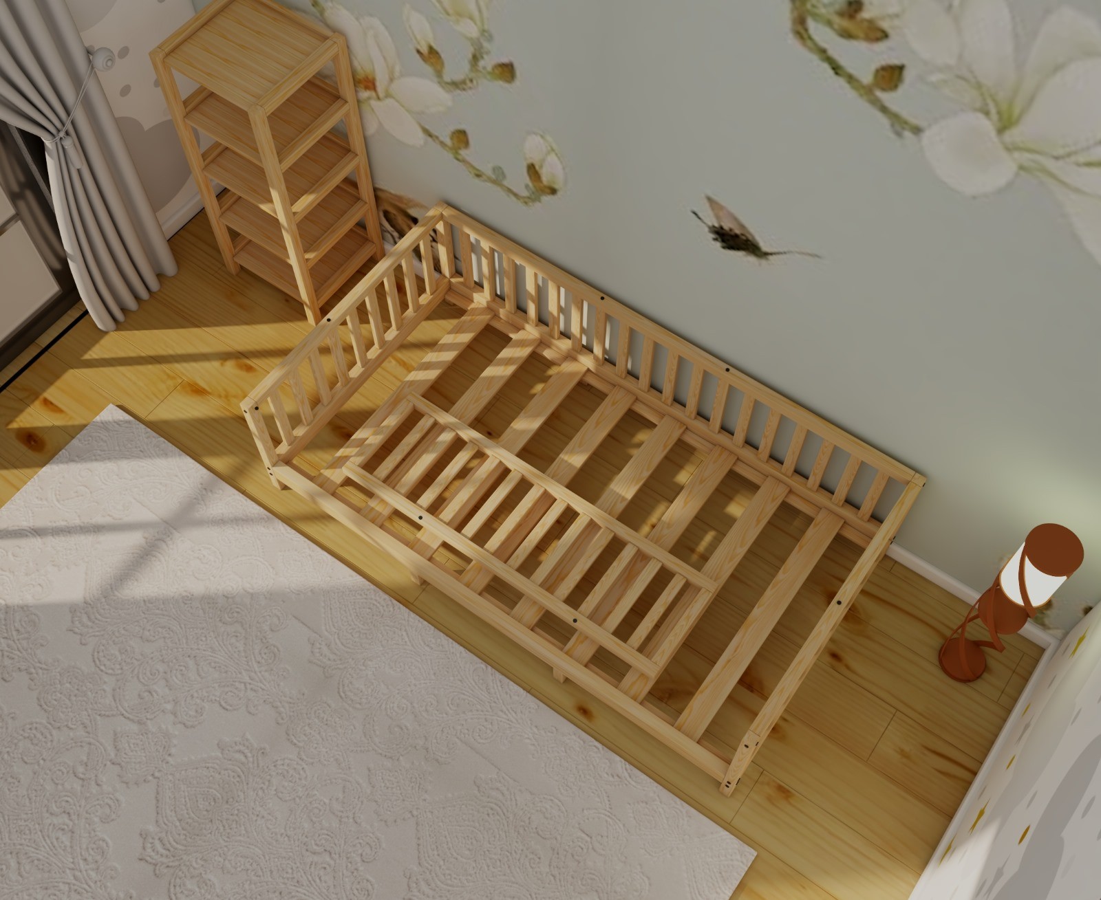 Play and Sleeping Area: Montessori Bed, Sofa