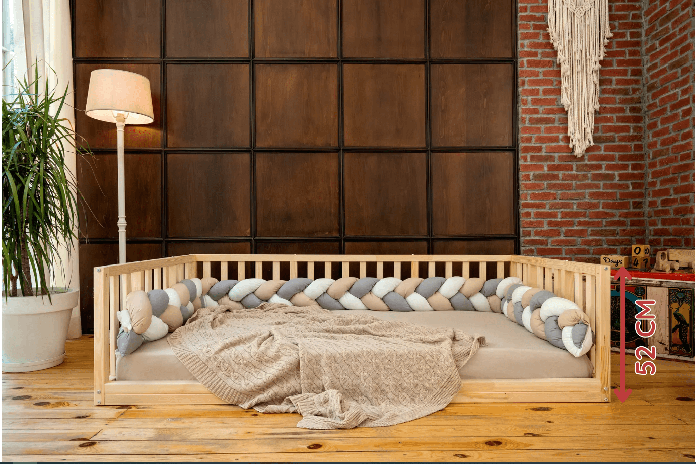 Play and Sleeping Area: Montessori Bed, Sofa