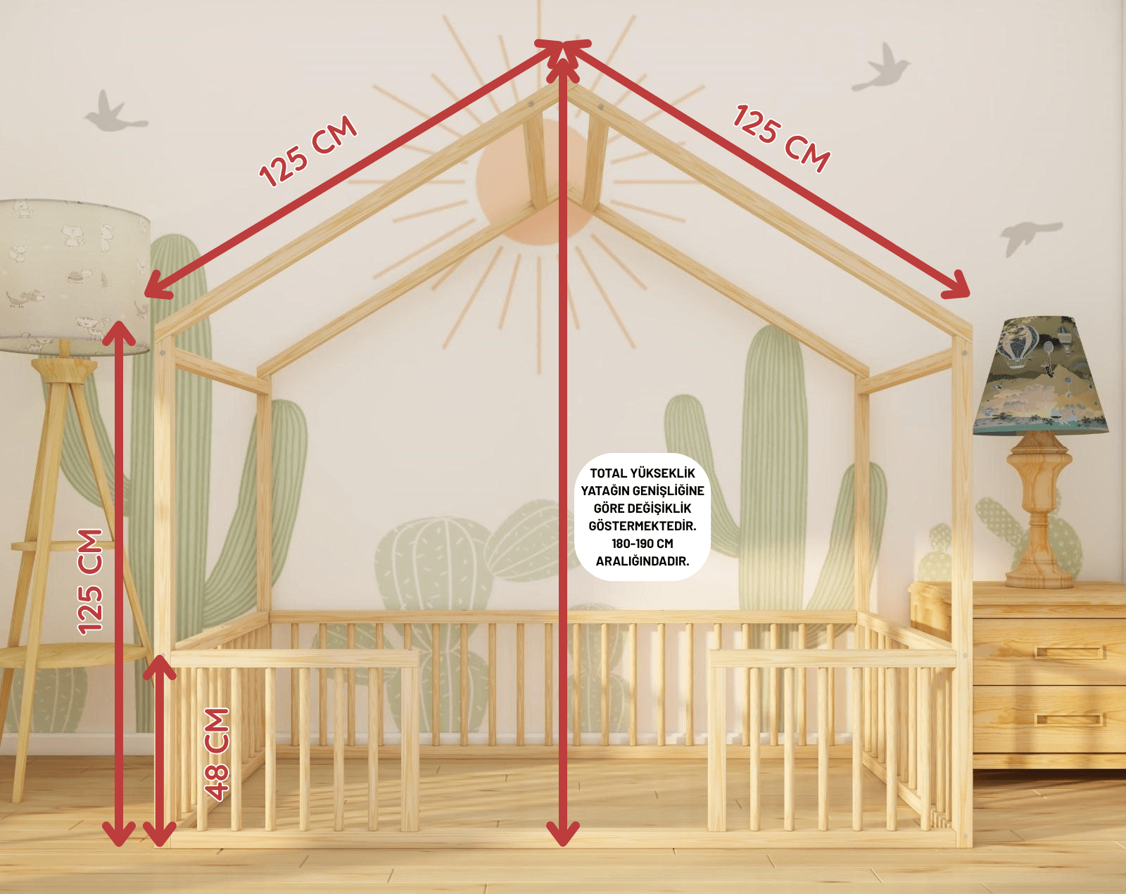 Ely - Montessori Çatılı Yatak