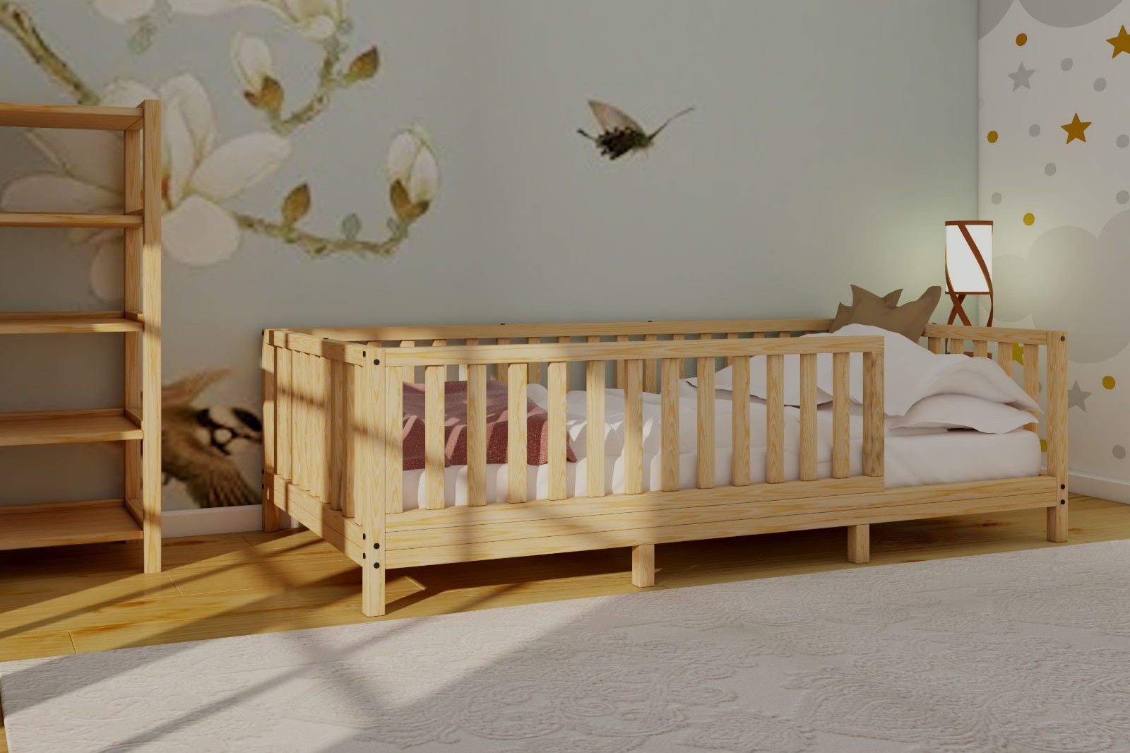 Play and Sleeping Area: Montessori Bed, Sofa