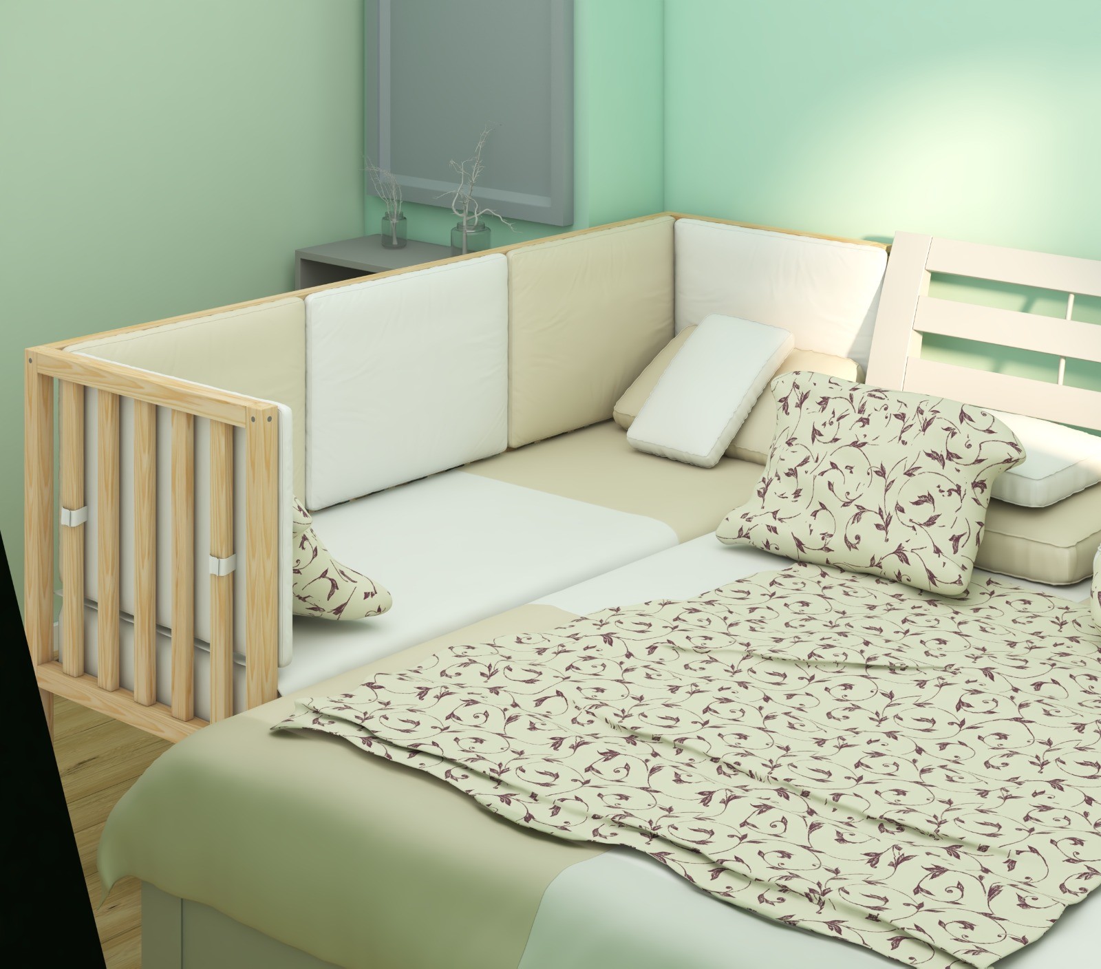 Montessori Bed Next to Mother