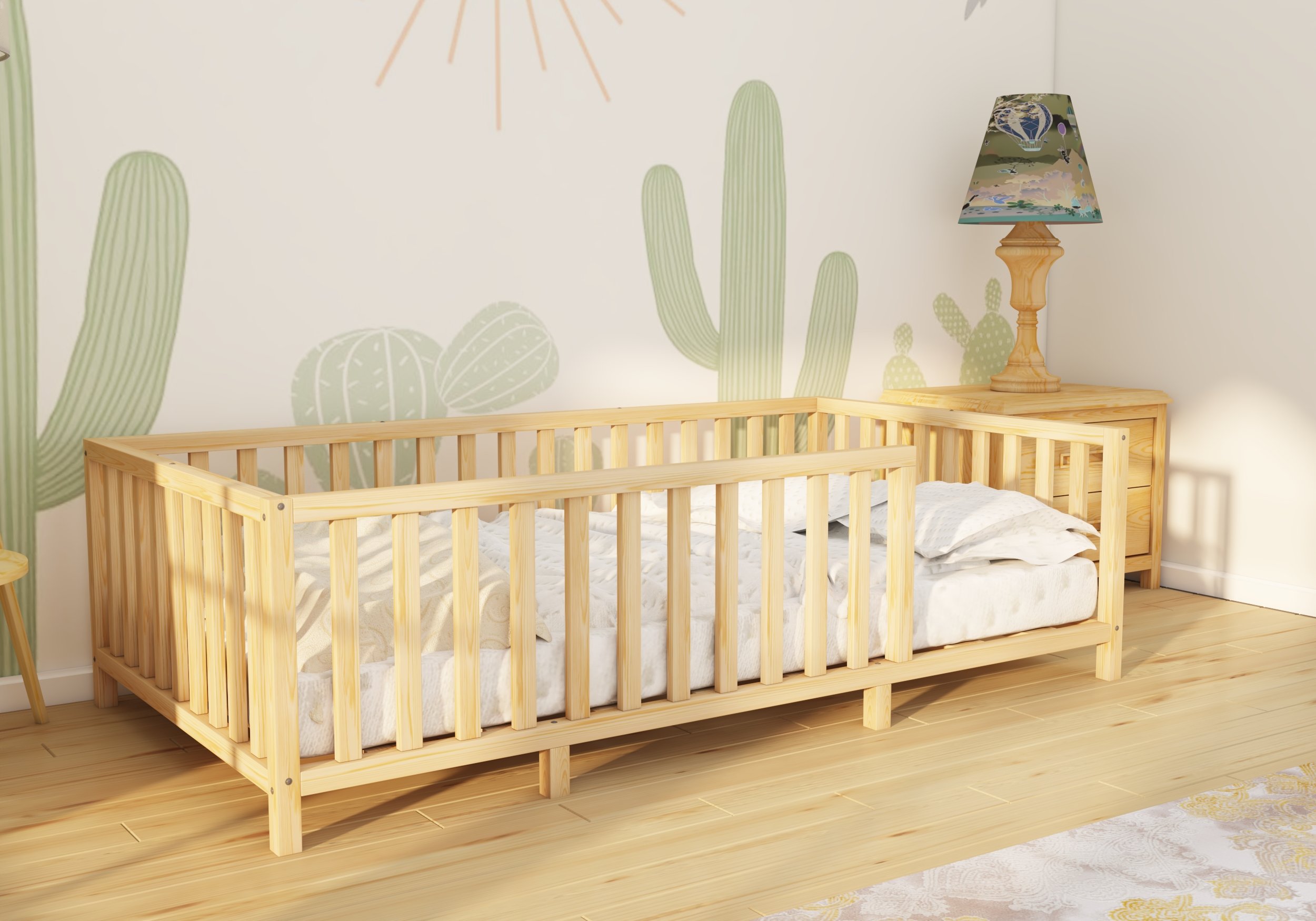 Chester - Montessori Natural Wood Bed 72 Cm Height