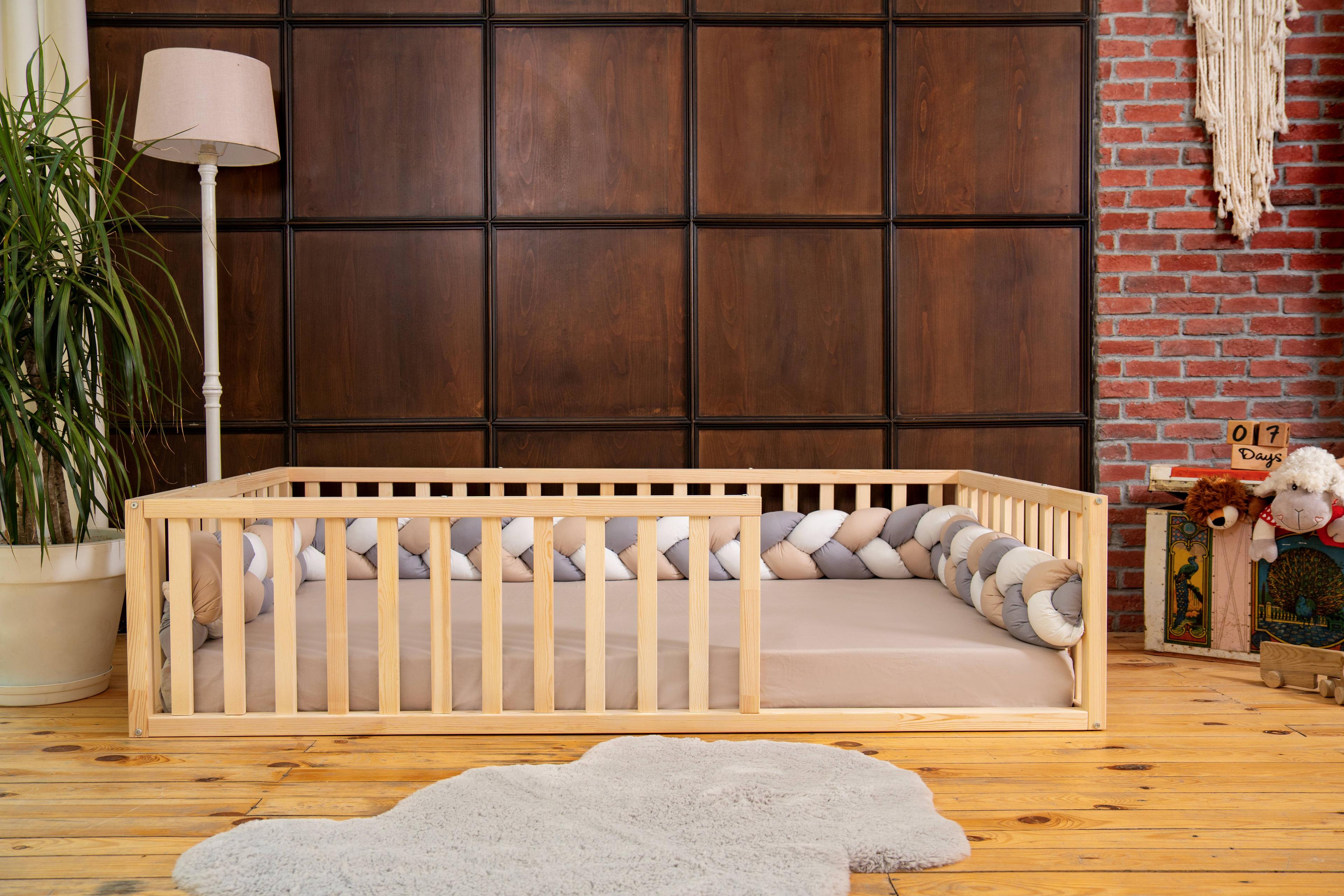 Mia - Montessori Natural Wood Floor Bed