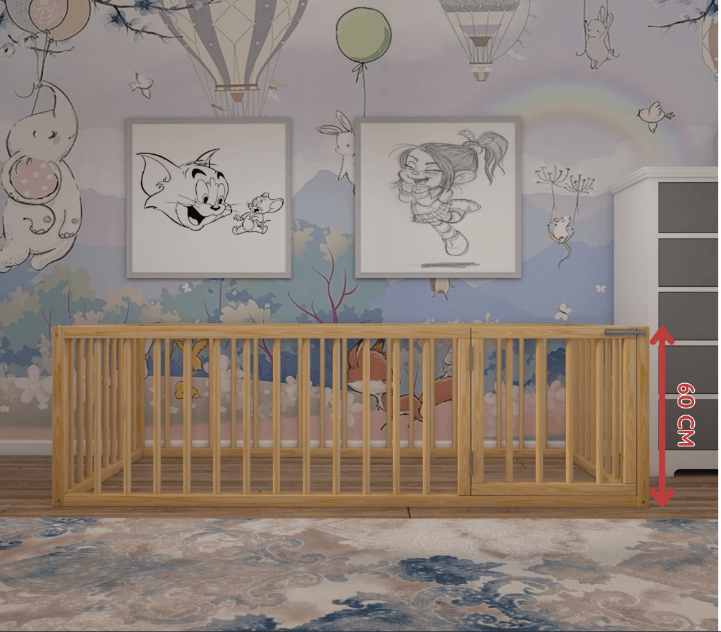 Lidya - Çam Ağacı Montessori Yer Yatağı 60 Cm Yükseklik