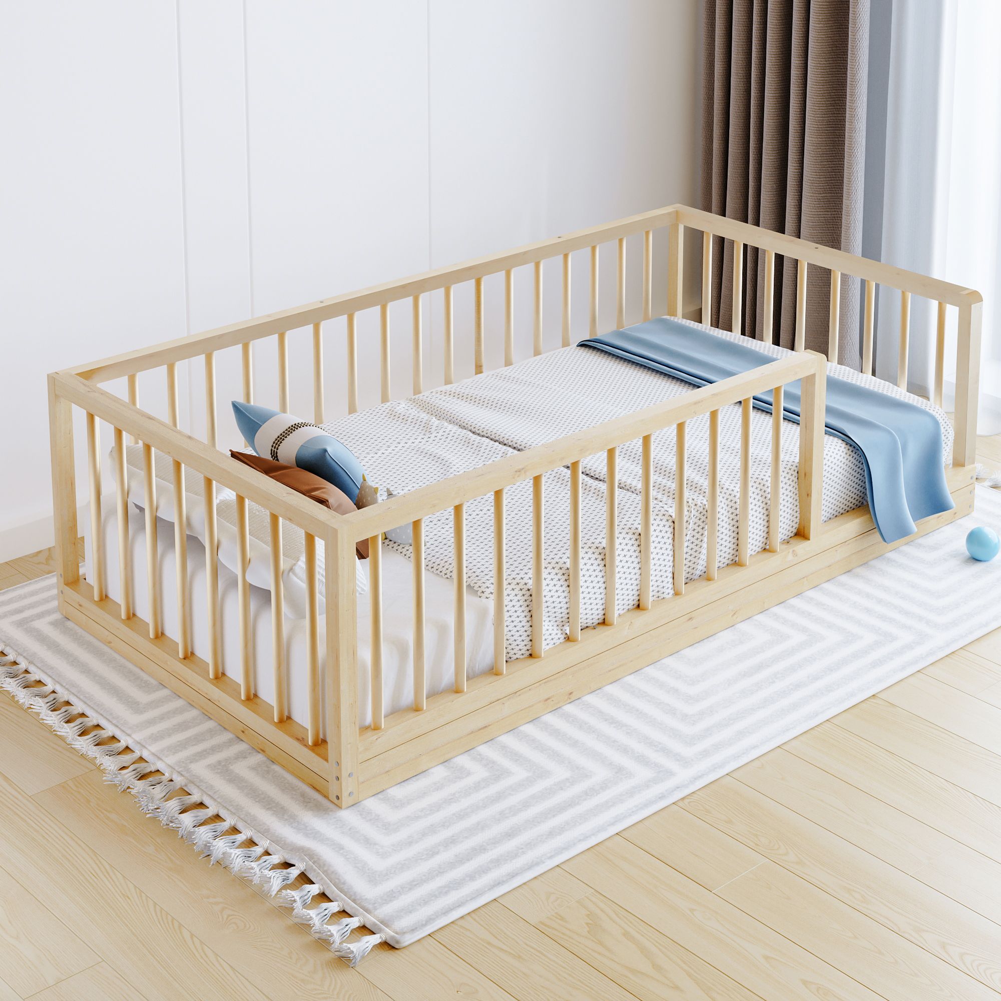 Play and Sleeping Area: Montessori Bed, Sofa