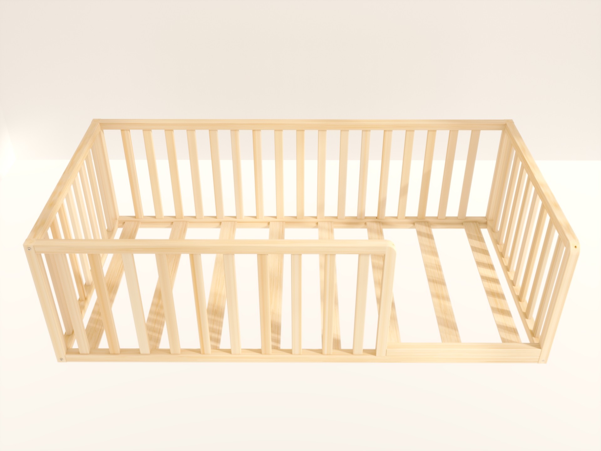 Öykü - Montessori Wooden Floor Bed